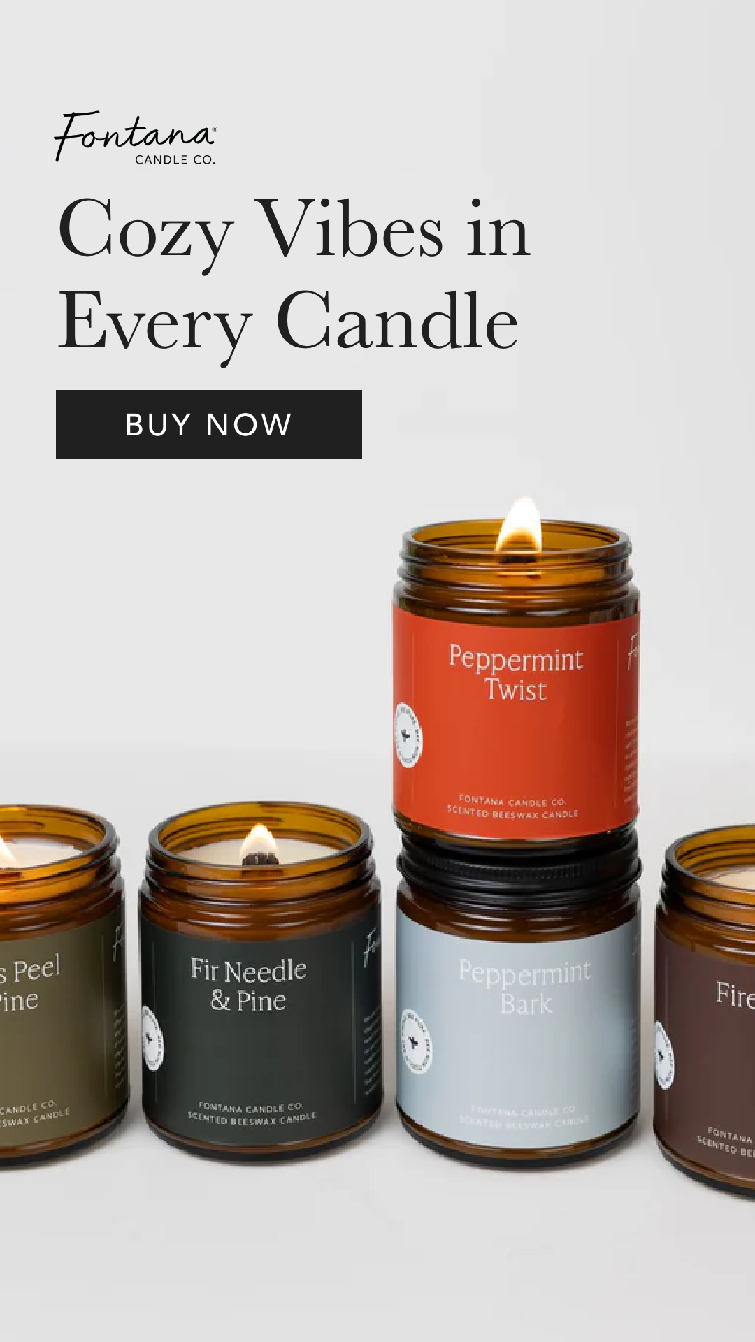 Fontana Candle Company Facebook ad: Non-Toxic Cozy Candles - Shop Now!
