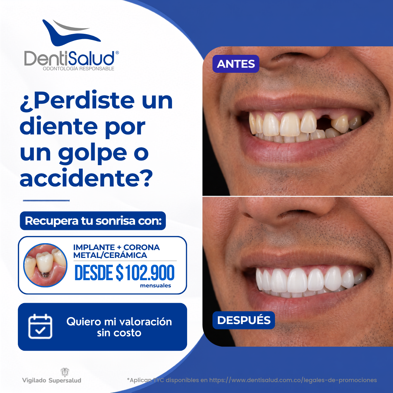 Dentisalud Facebook ad: Agenda tu cita ahora.