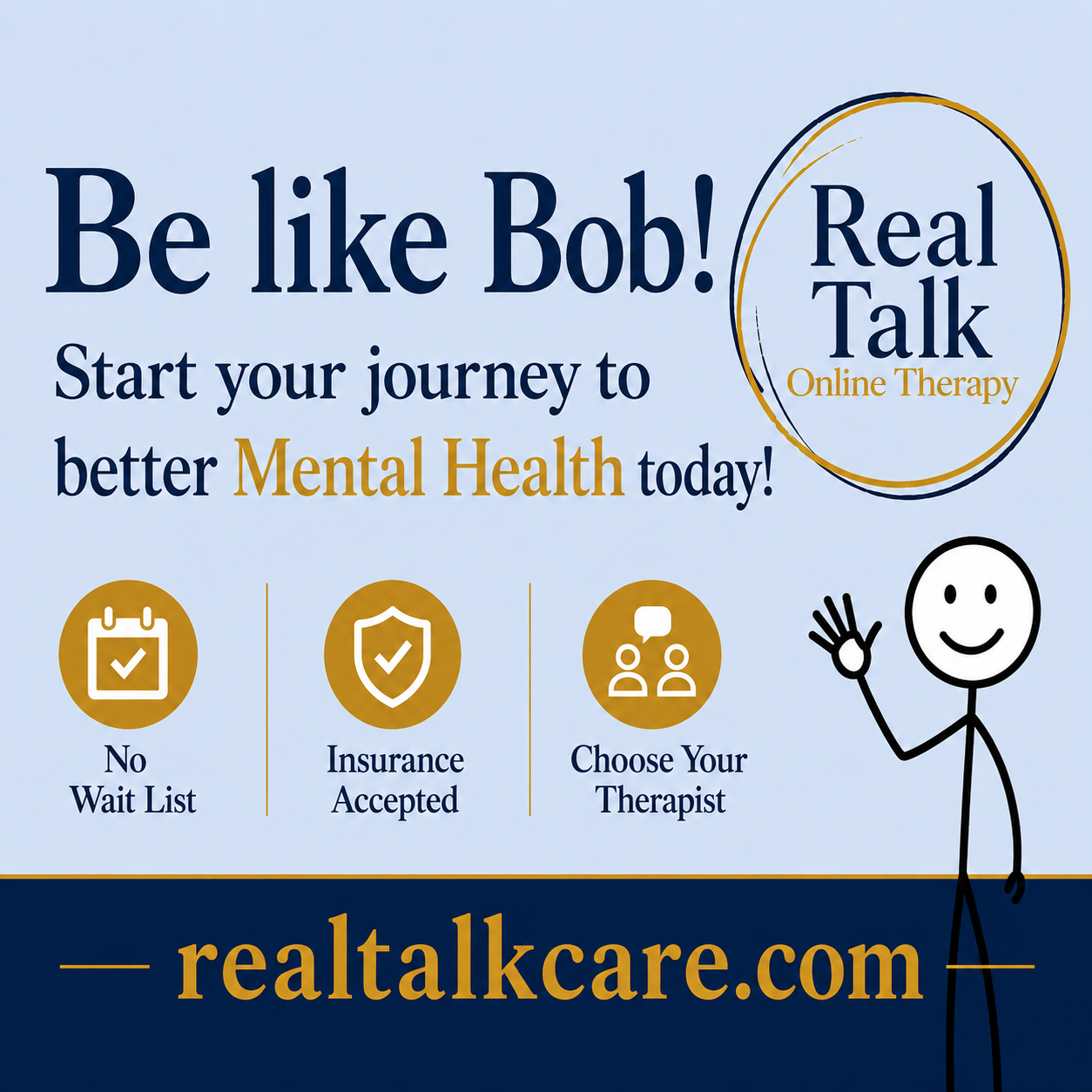 RealTalk Online Therapy Facebook ad: Proudly providing Online Counseling Services for clients…