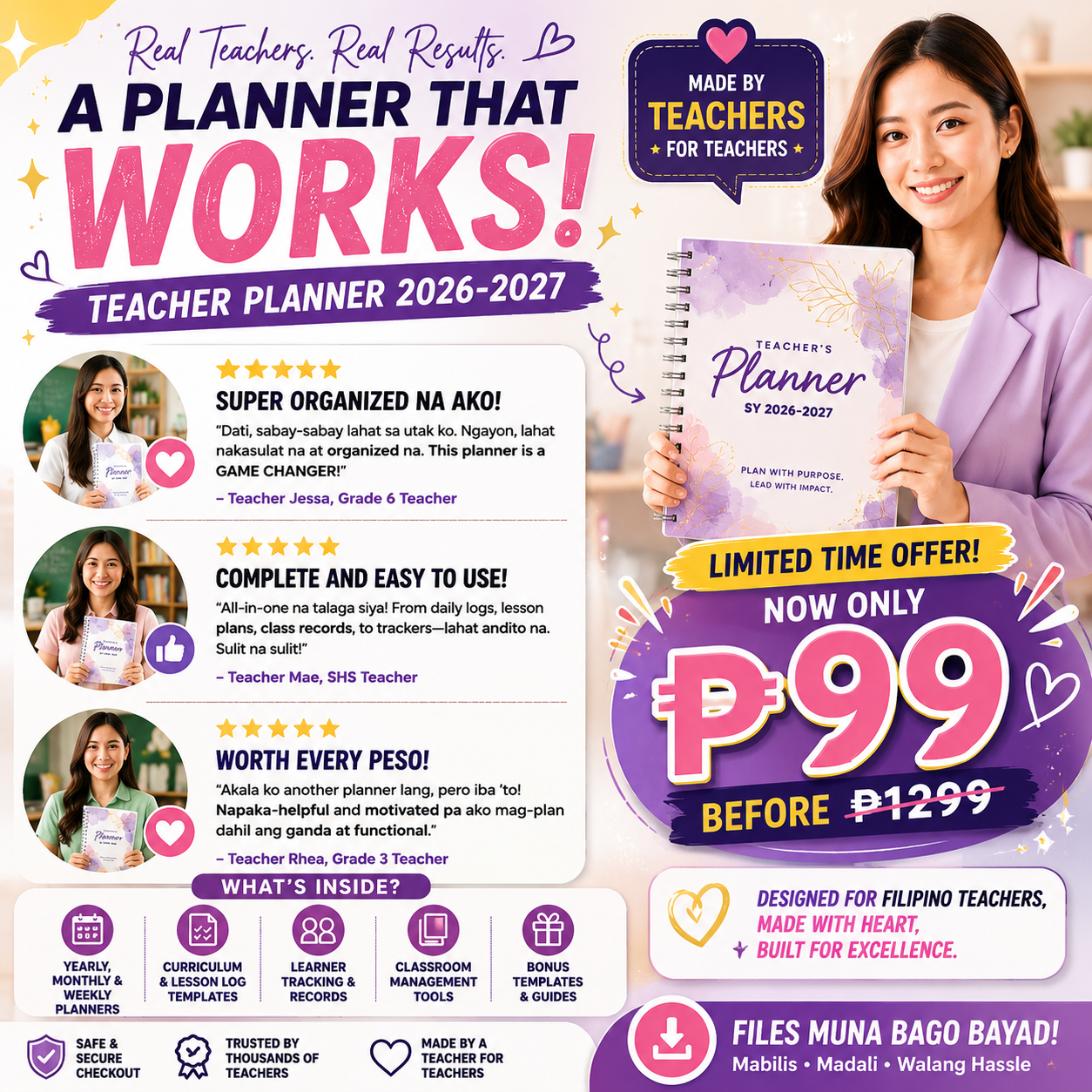 Teacher Planner PH Facebook ad: Teacher Planner na Maraming Teachers ang Recommend!