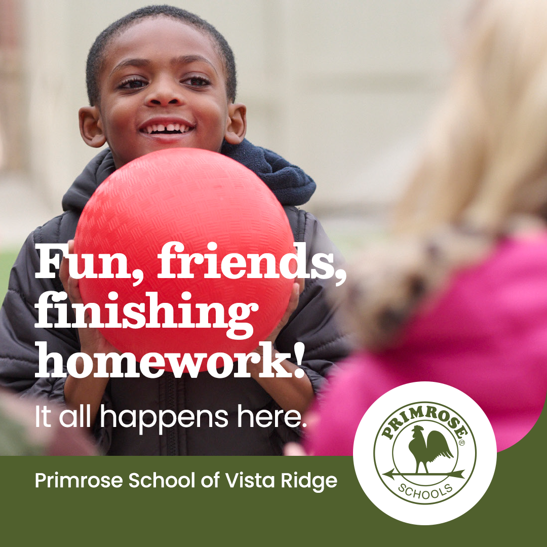 Primrose School at Vista Ridge Facebook ad: After School Care for Ages 5-12