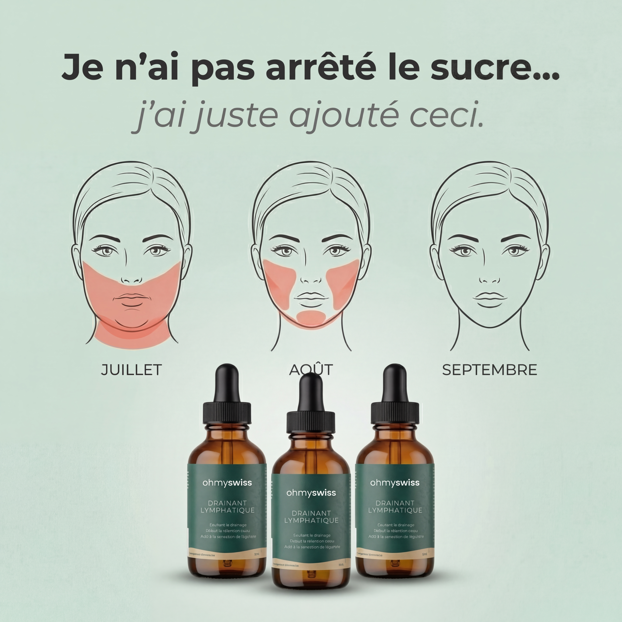 Swiss Essentials Facebook ad: Jambes plus légères dès les premiers jours