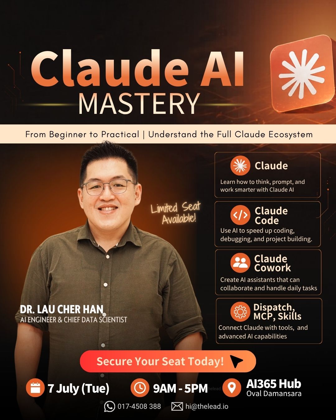 LEAD Facebook ad: Master the Full Claude Ecosystem in One Day - 7 July (Tue)