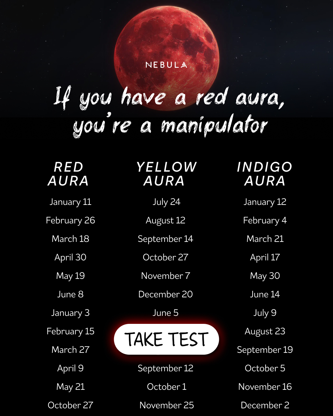 Nebula: Aura Power Reading Facebook ad
