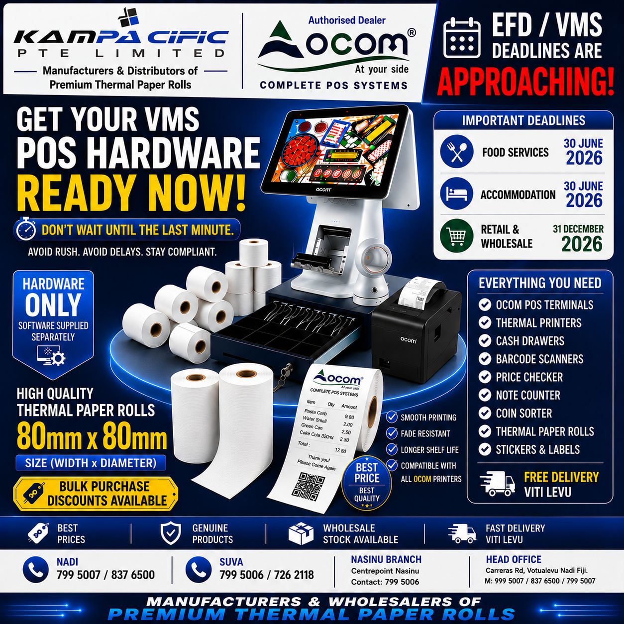 Kampacific PTE LTD Facebook ad: EFD / VMS DEADLINES ARE APPROACHING!