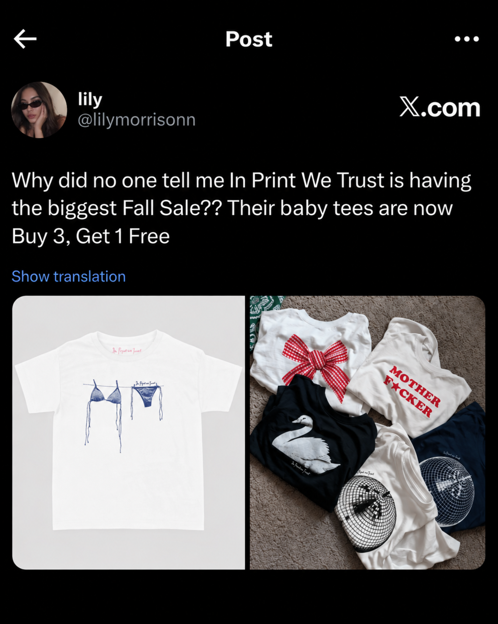 In Print We Trust Facebook ad: Just Restocked After 4 Months