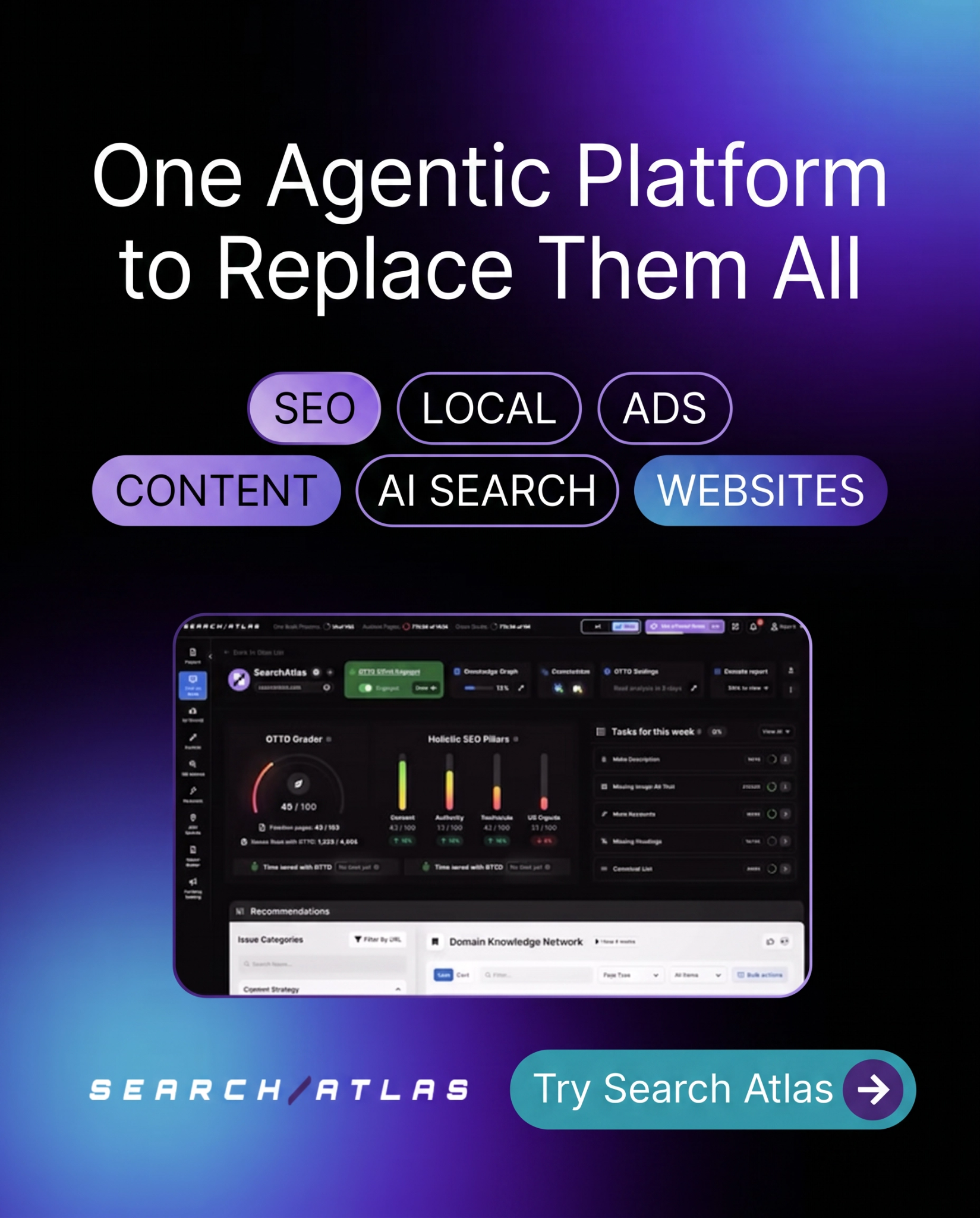Search Atlas Facebook ad