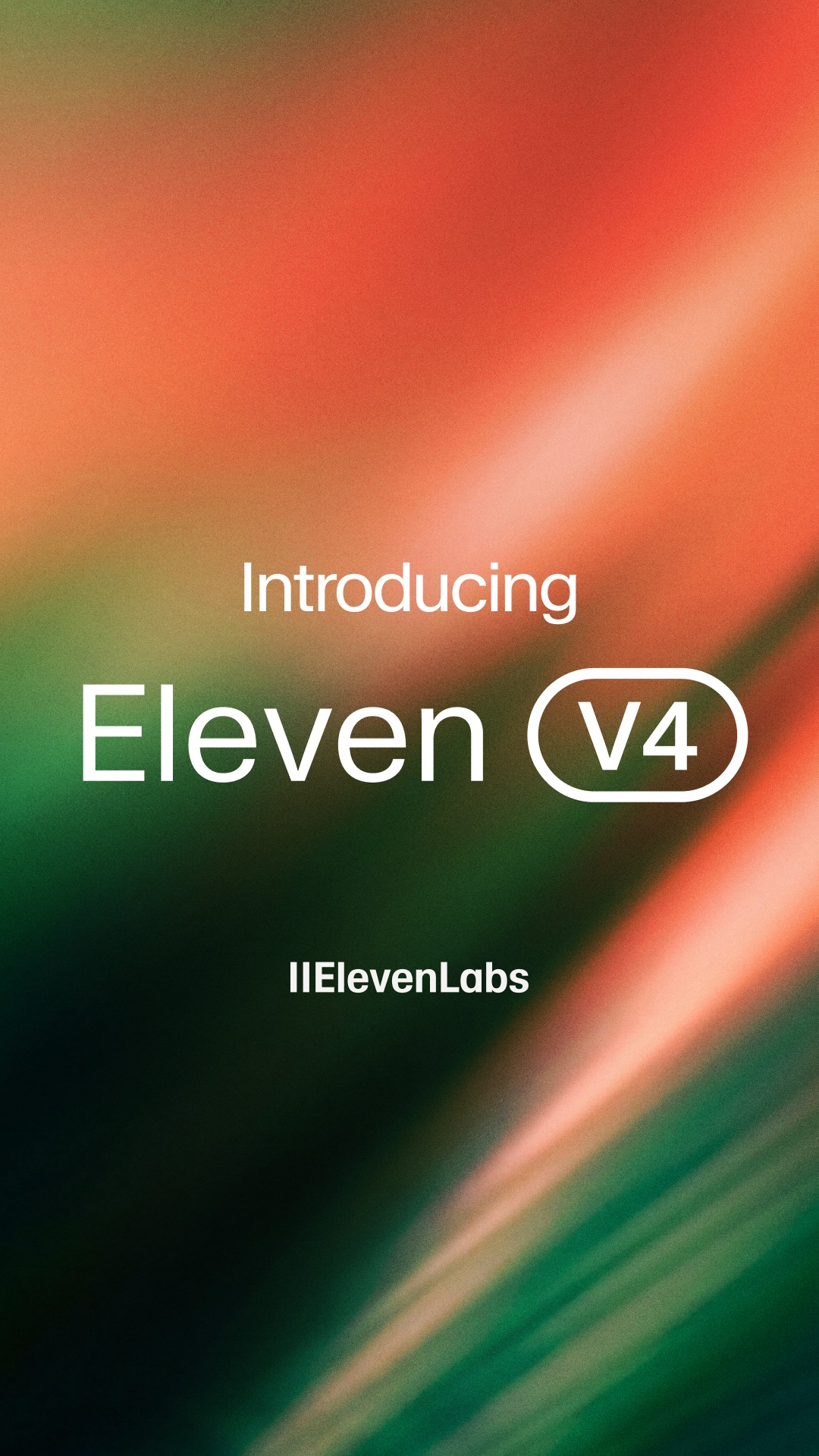 ElevenLabs Facebook ad: Introducing Eleven v4 and Eleven v4 Turbo.