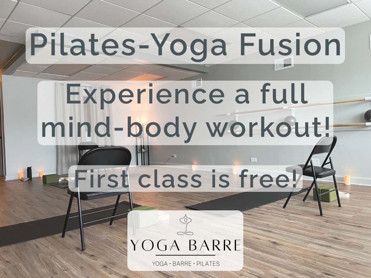 Yoga Barre Facebook ad: Pilates-Yoga Fusion