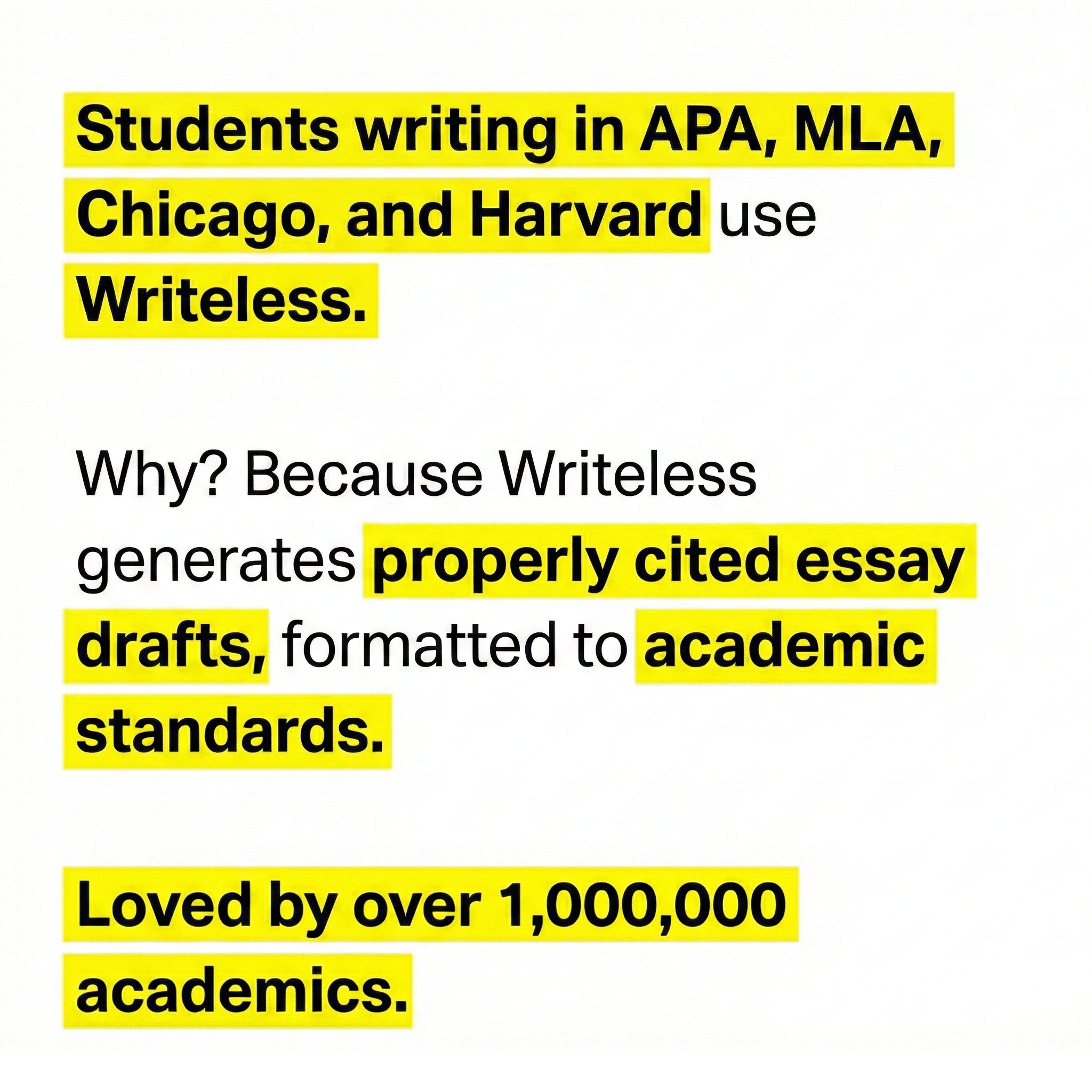 Writeless AI Facebook ad