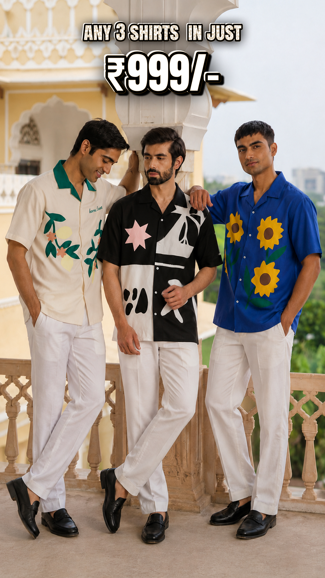 Monvico.official Facebook ad: Pick Any 3 for ₹999