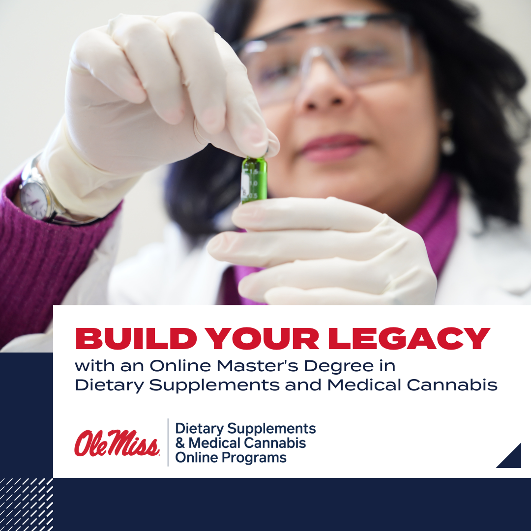 University of Mississippi School of Pharmacy Facebook ad: Discover accredited online programs designed to deepen your…