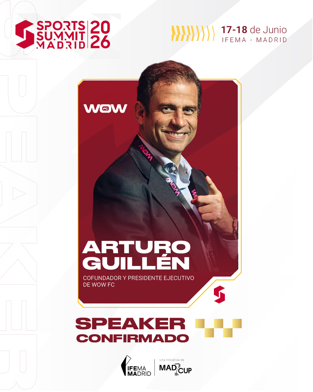 Sports Summit Madrid Facebook ad: SSM da la bienvenida a Arturo Guillén como…