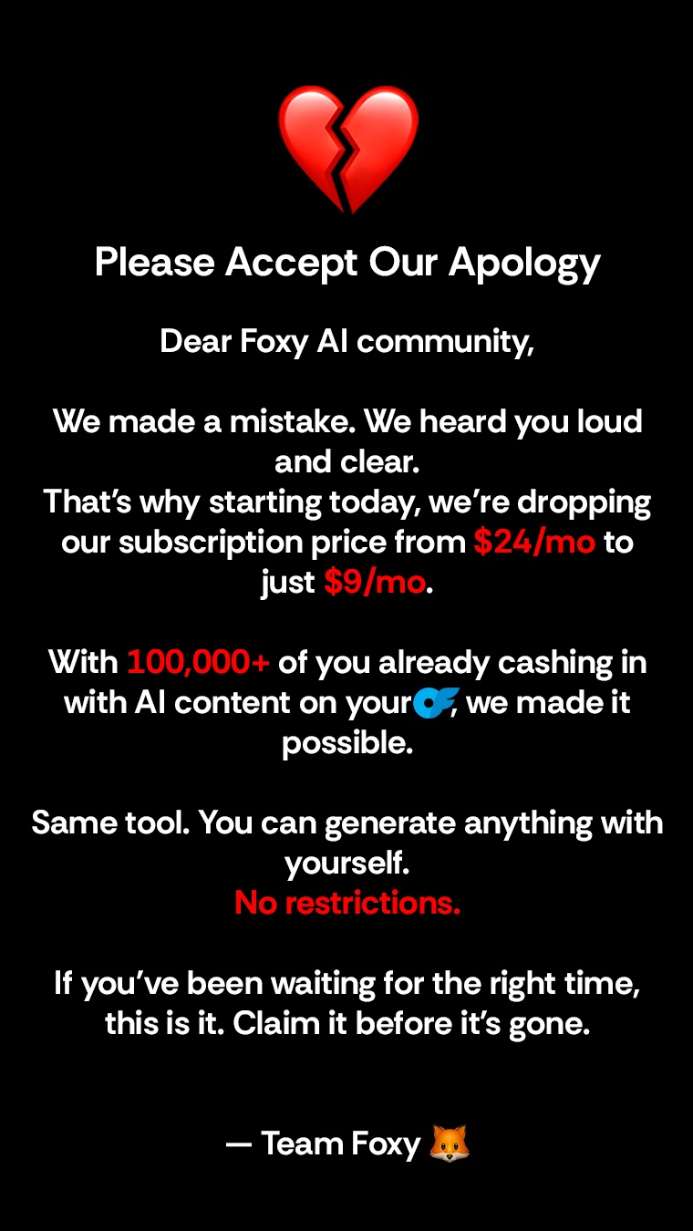 Foxy.ai Facebook ad