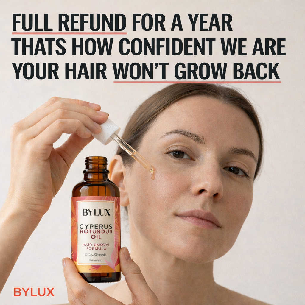 ByLux Facebook ad: Smooth. Confident. Radiant