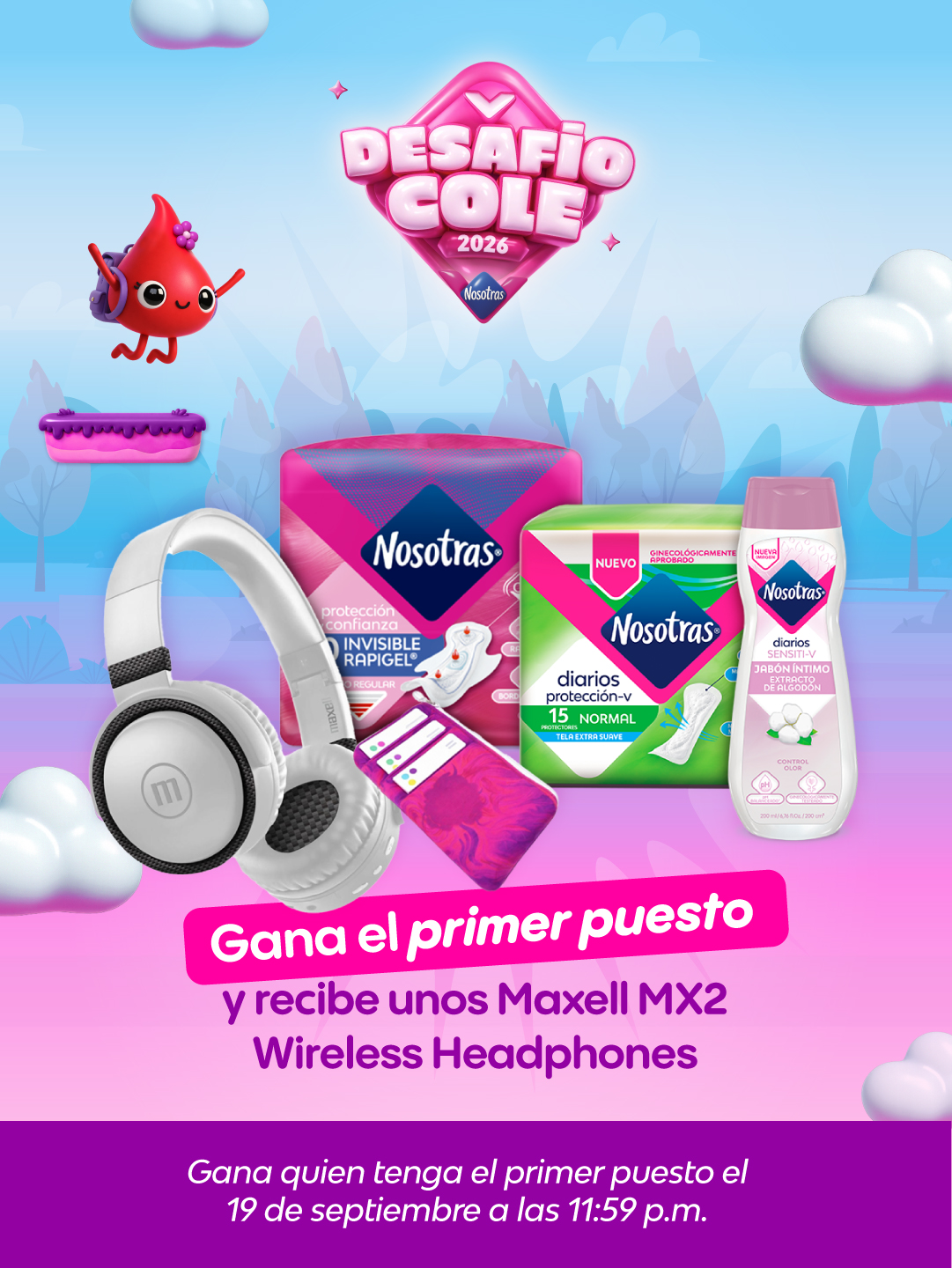 Nosotras Facebook ad: ¿Qué esperas? Corre a jugar Desafío Cole
