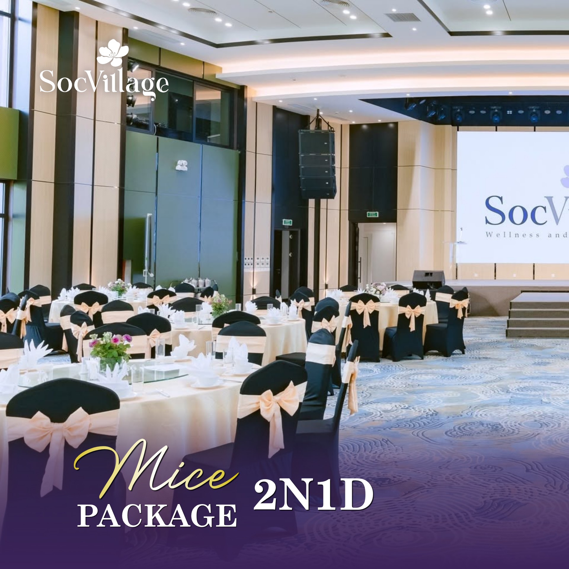 Soc Village Wellness and Retreat Facebook ad: HỘI NGHỊ CHUYÊN NGHIỆP, NGHỈ DƯỠNG TRỌN VẸN…
