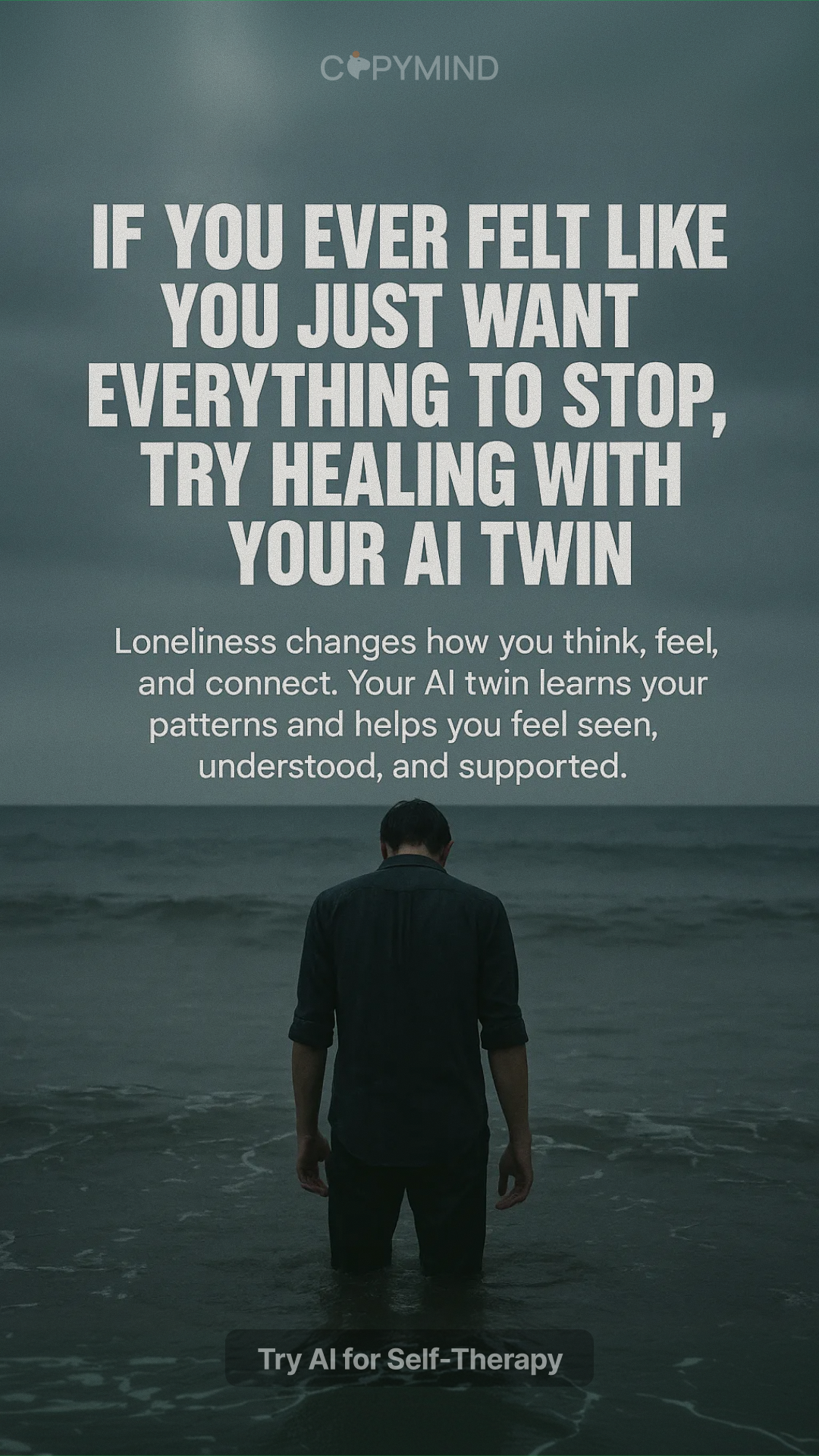 Copymind: AI twin for therapy Facebook ad