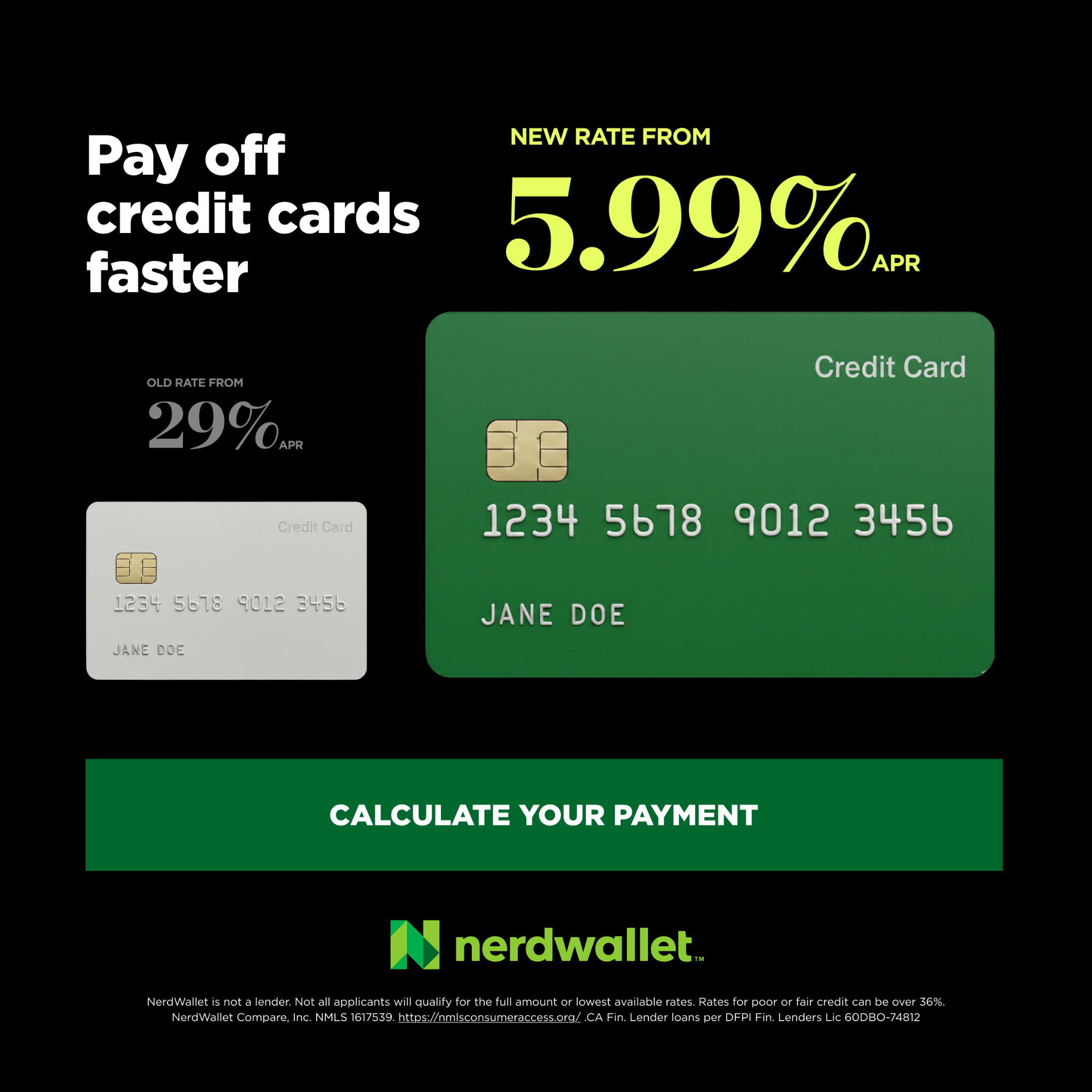 NerdWallet Facebook ad