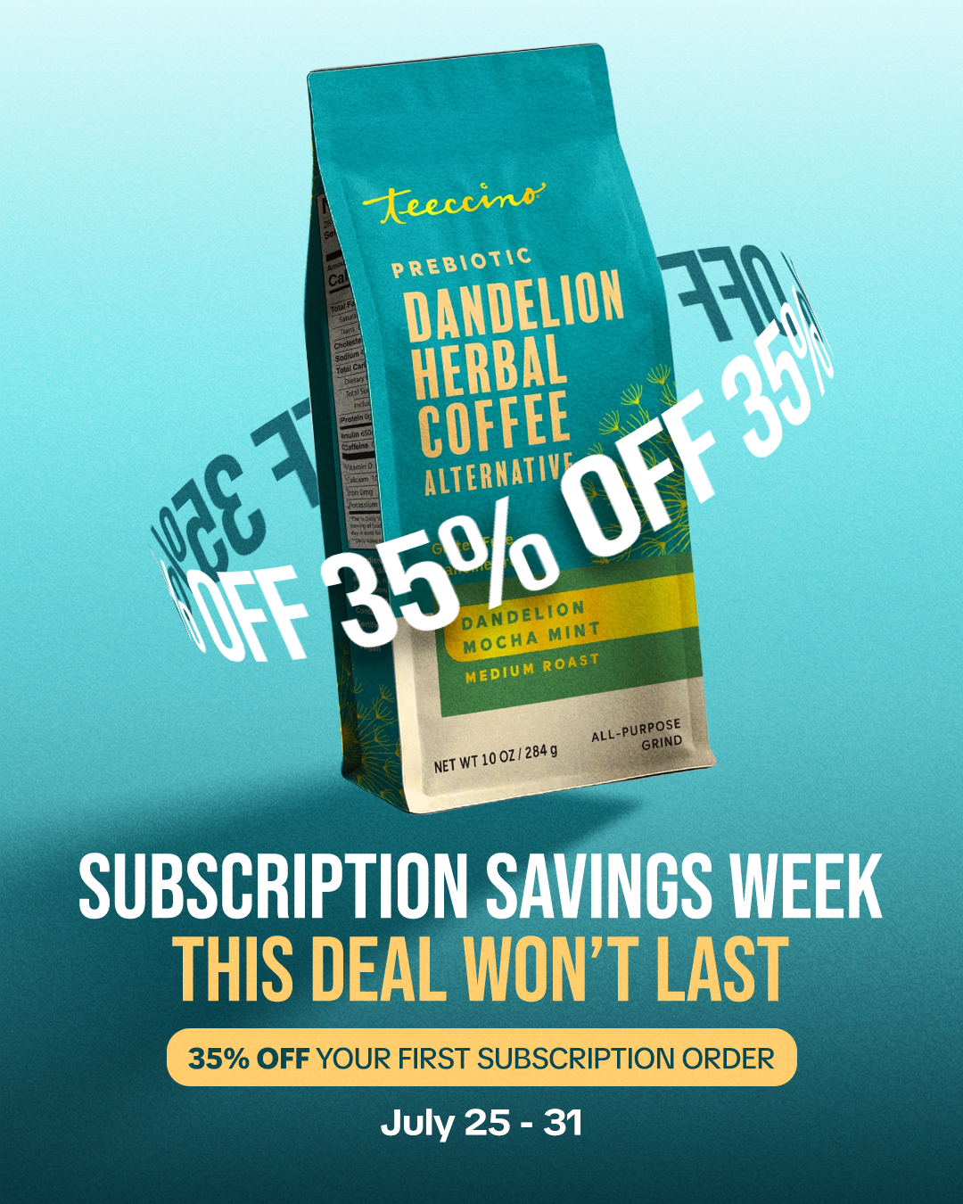 Teeccino Herbal Coffees & Teas Facebook ad