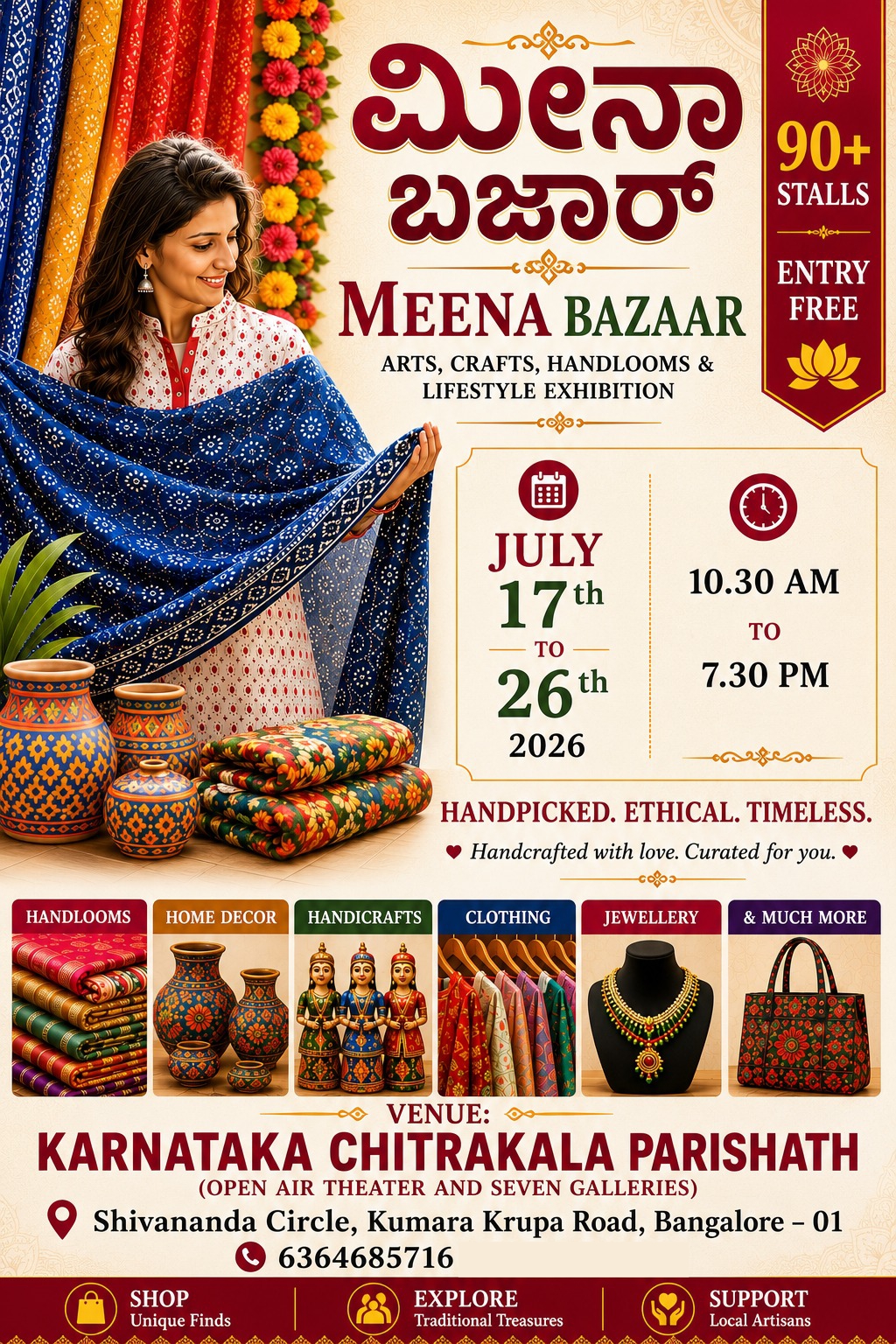 Grand Flea Market Facebook ad: Meena Bazaar - Arts, Crafts, Handlooms and Lifestyle…