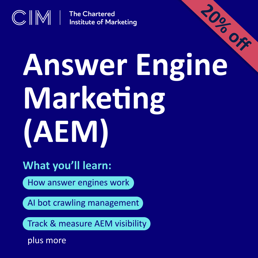 CIM - The Chartered Institute of Marketing Facebook ad: CIM’s industry-recognised training courses cover all key…