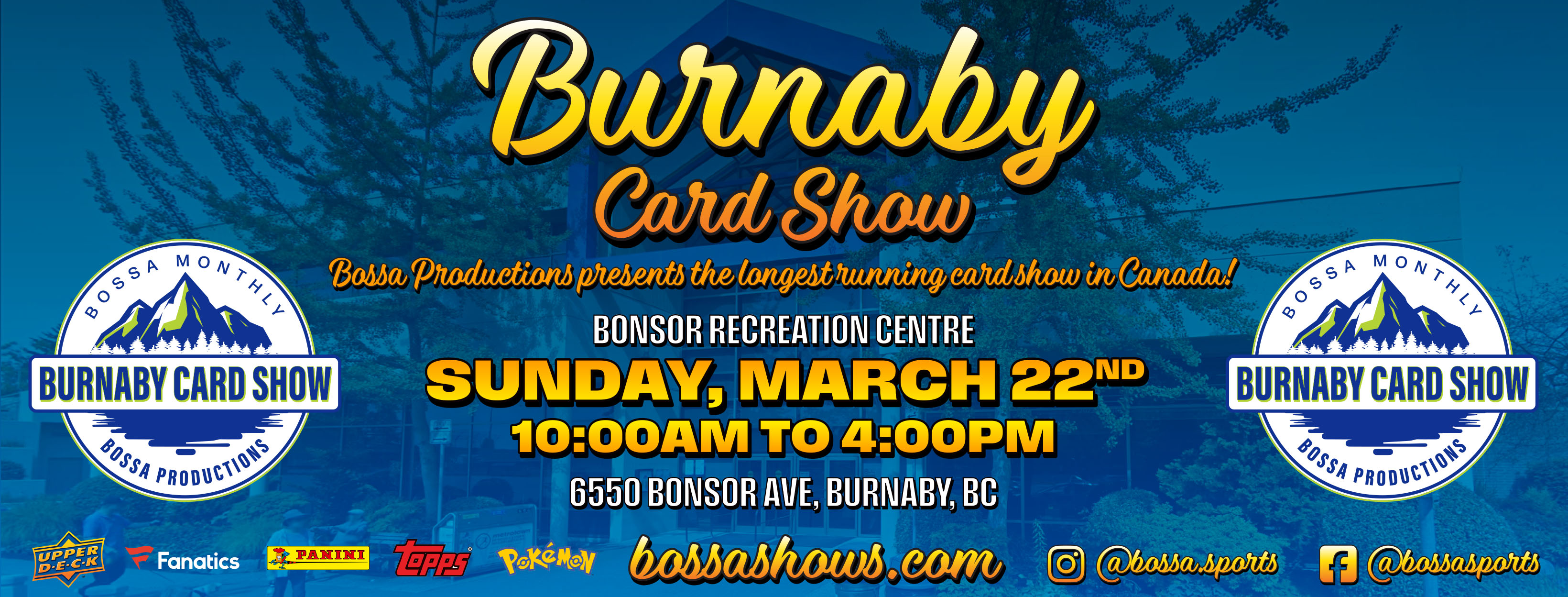 Bossa Productions Sports Collector Shows Facebook ad: Burnaby Card Show