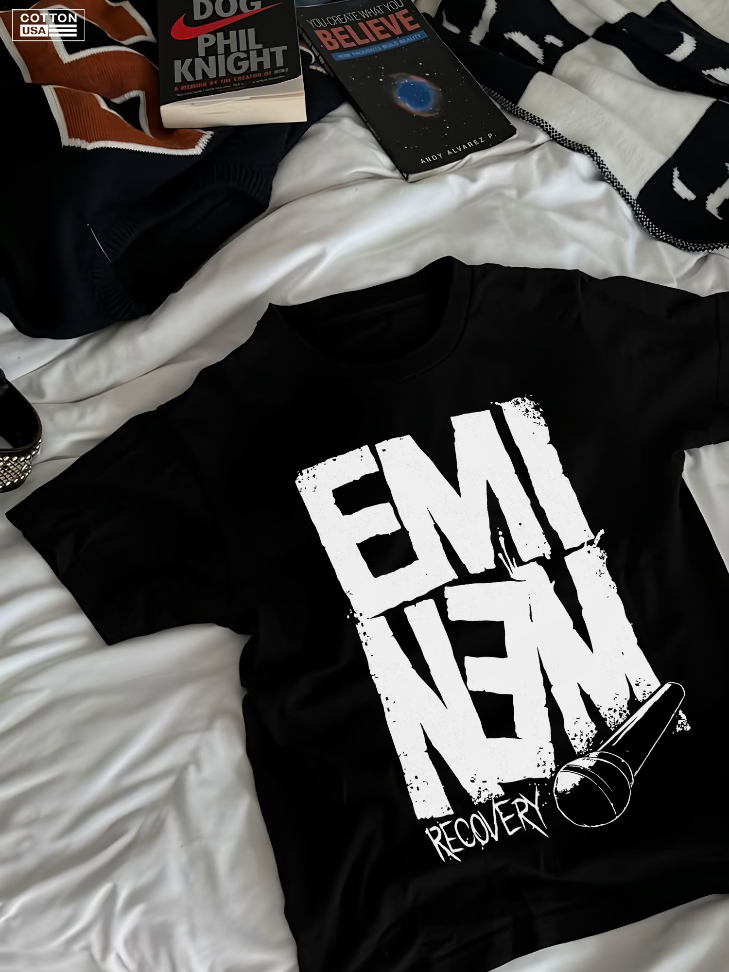 Cotton USA Store Facebook ad: BLACK TEE, BIG ENERGY