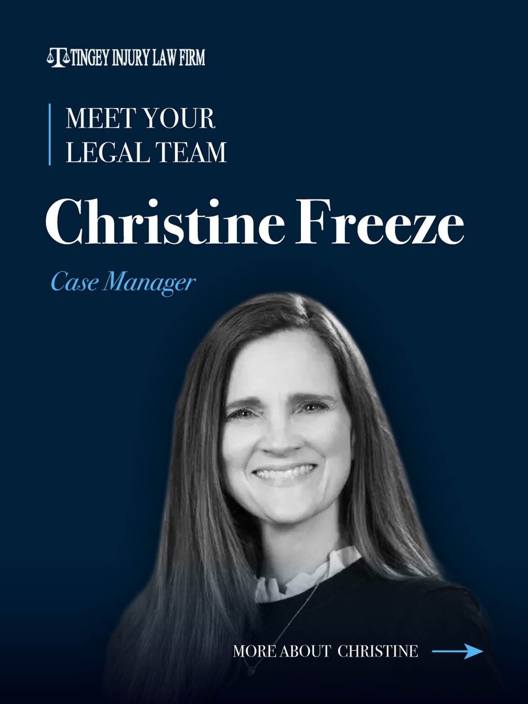 Tingey Injury Law Firm Facebook ad: Meet Christine. A Las Vegas native and BYU…