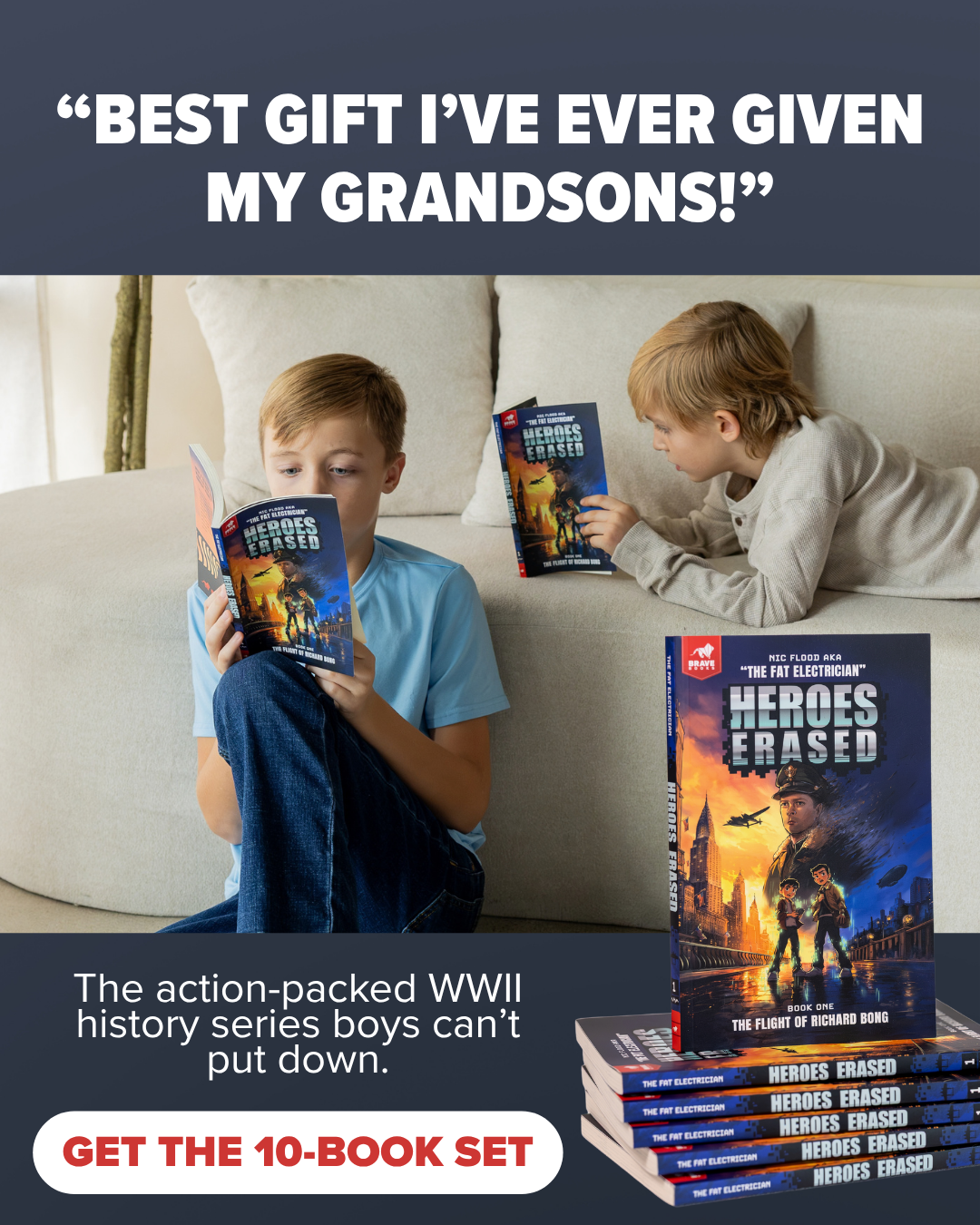BRAVE Books Facebook ad: The Gift That’s Better than Video Games