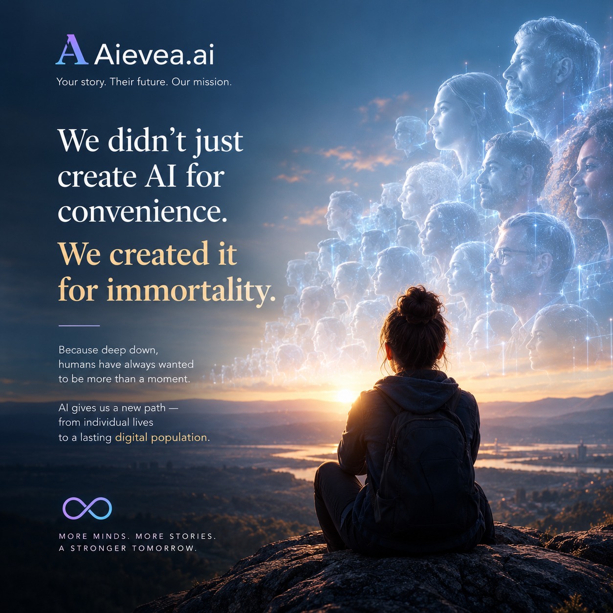 Aievea.Ai- your digital legacy Facebook ad: Aievea | Your AI Digital Twin
