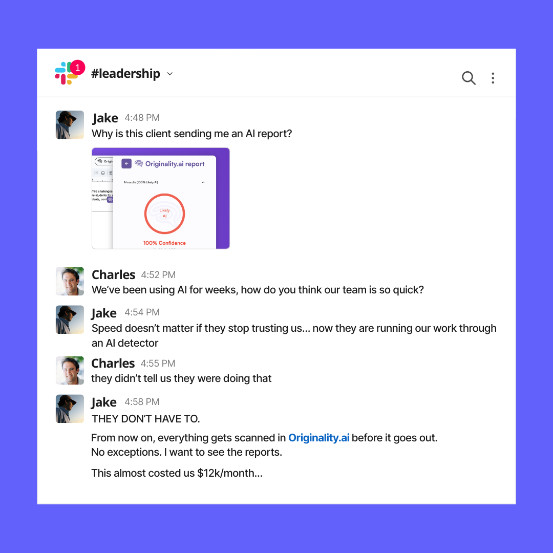 Originality.AI - AI Detection and Plagiarism Checking Facebook ad