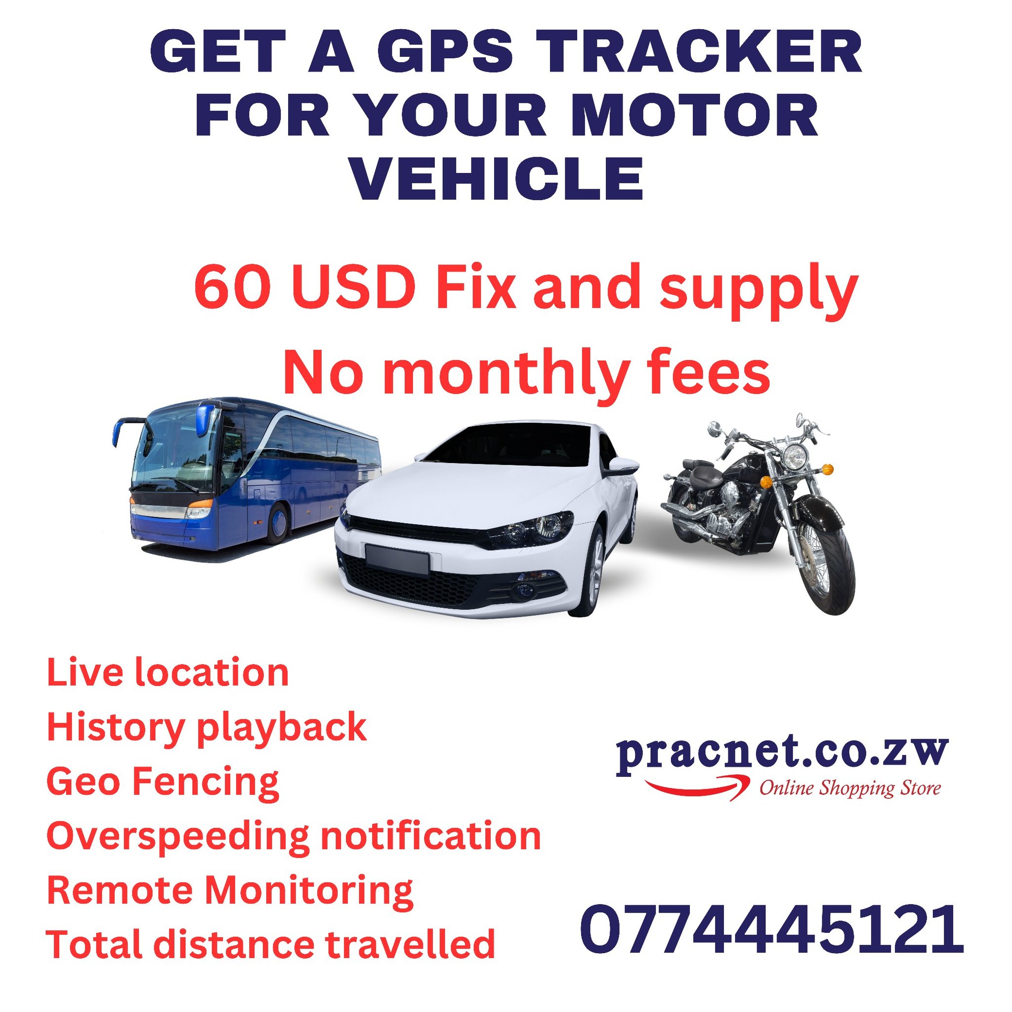pracnet.co.zw Facebook ad: Never Lose Sight of Your Vehicle Again!