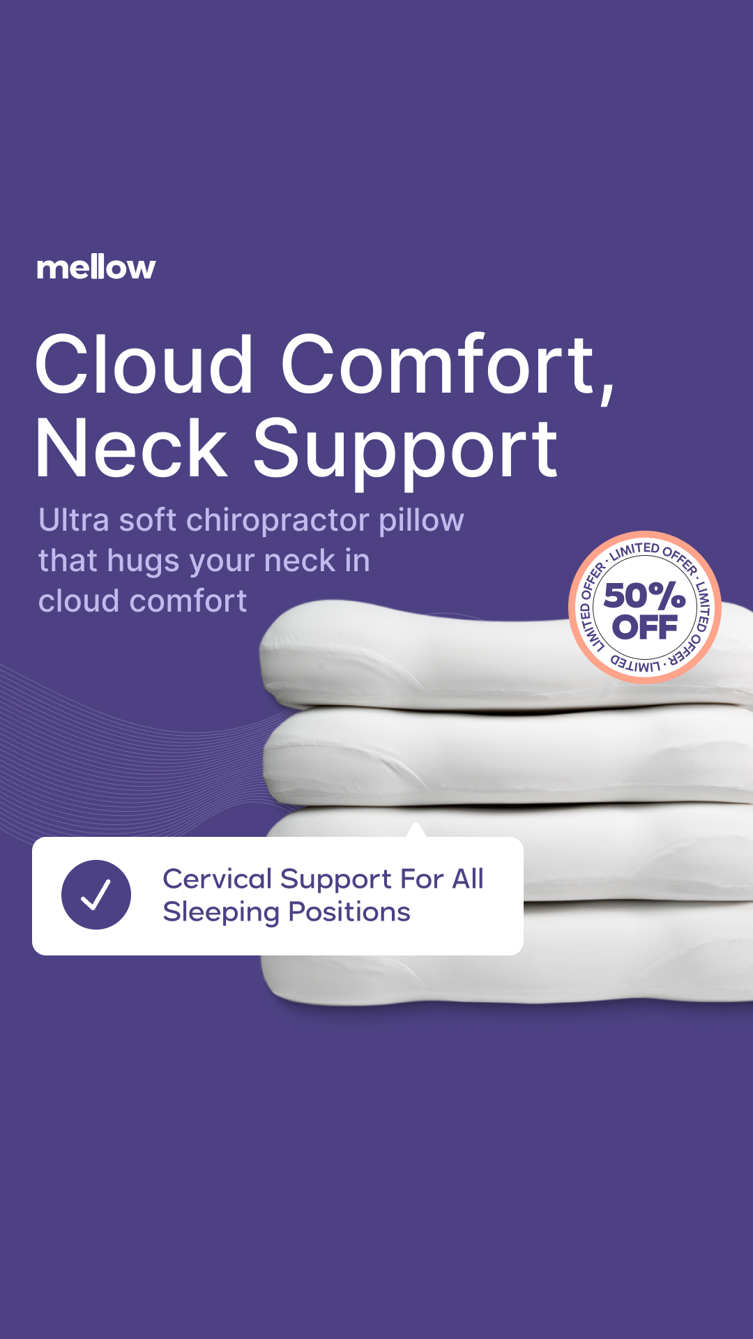 Mellow Sleep Cloud Pillow Facebook ad