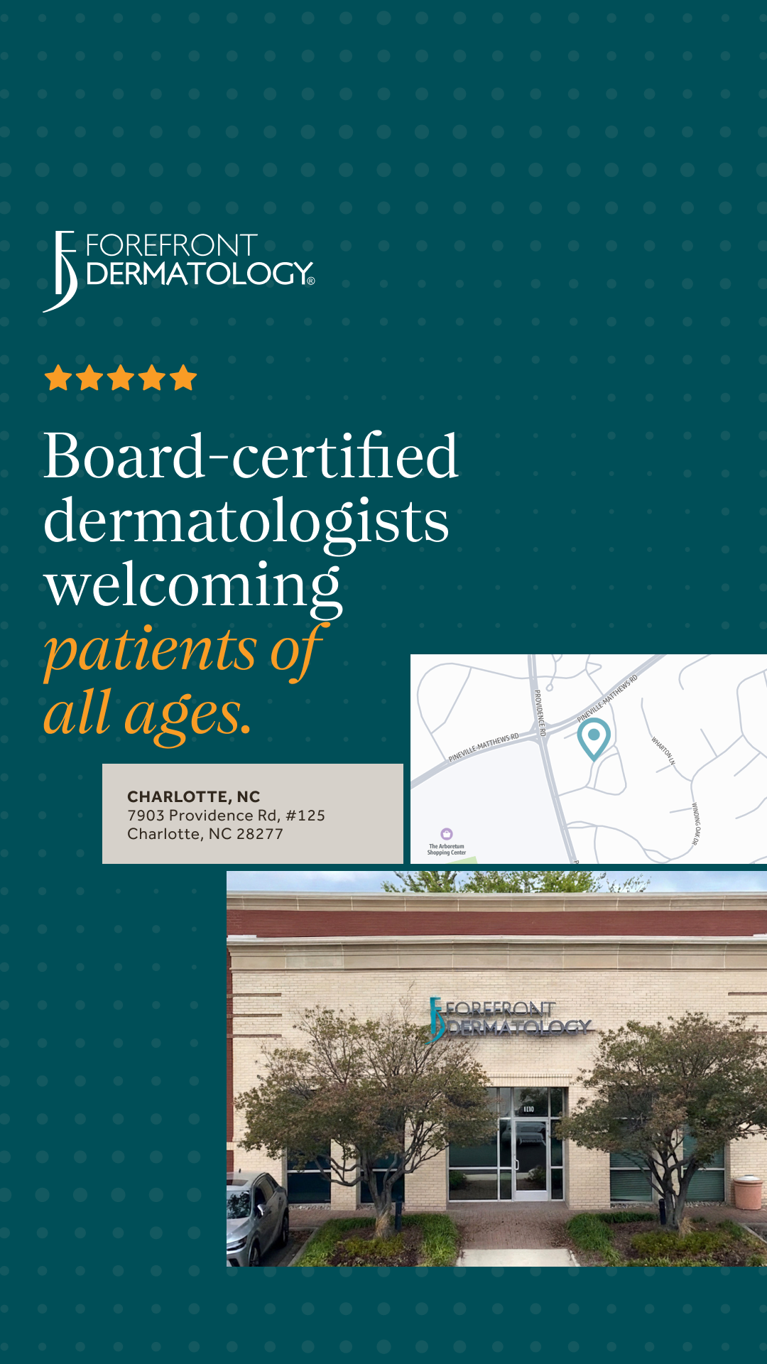 Forefront Dermatology Charlotte Facebook ad from Jun 15, 2026