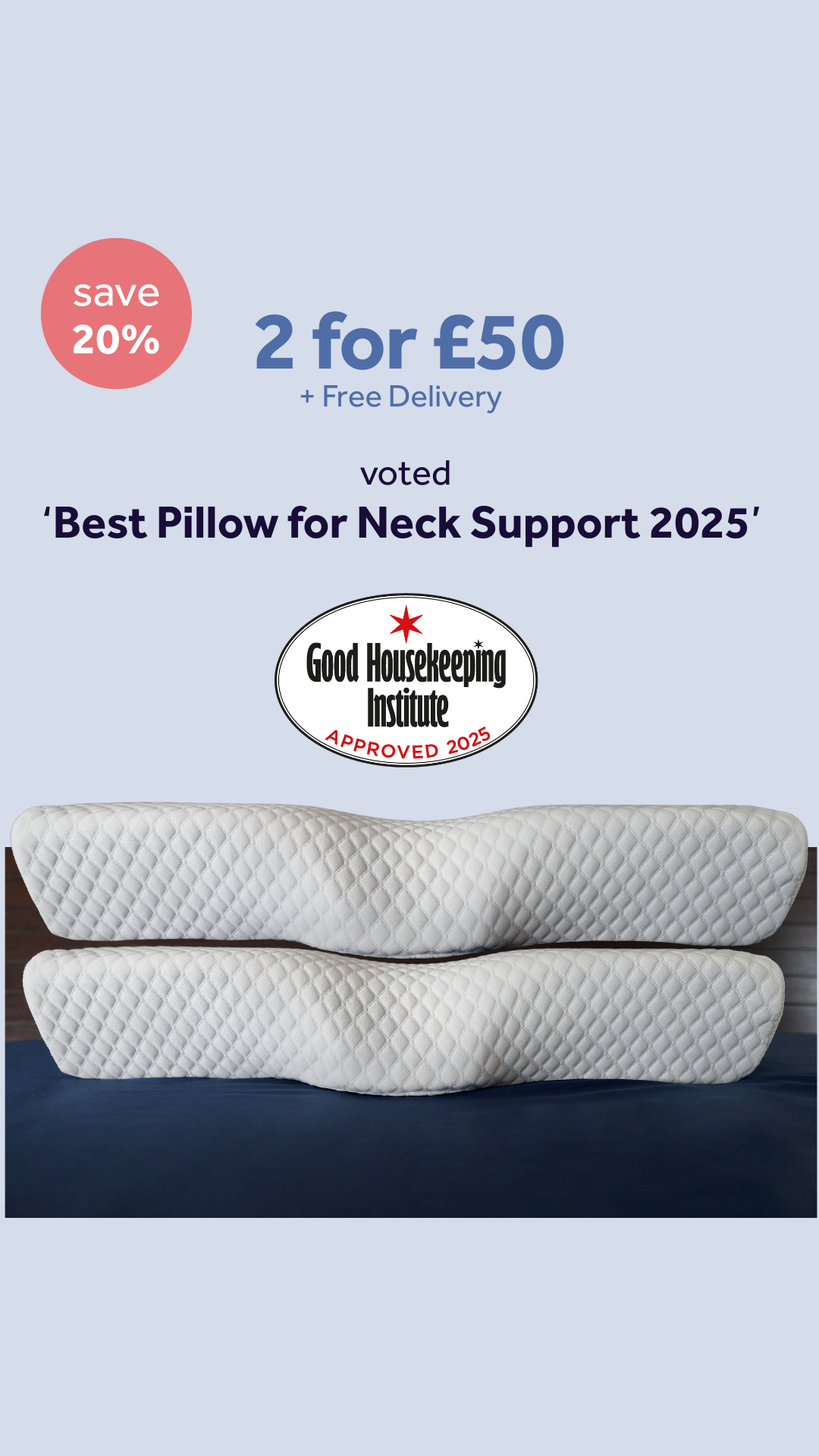 Neck Pain Relief with the Groove Pillow Facebook ad from Jan 10, 2026