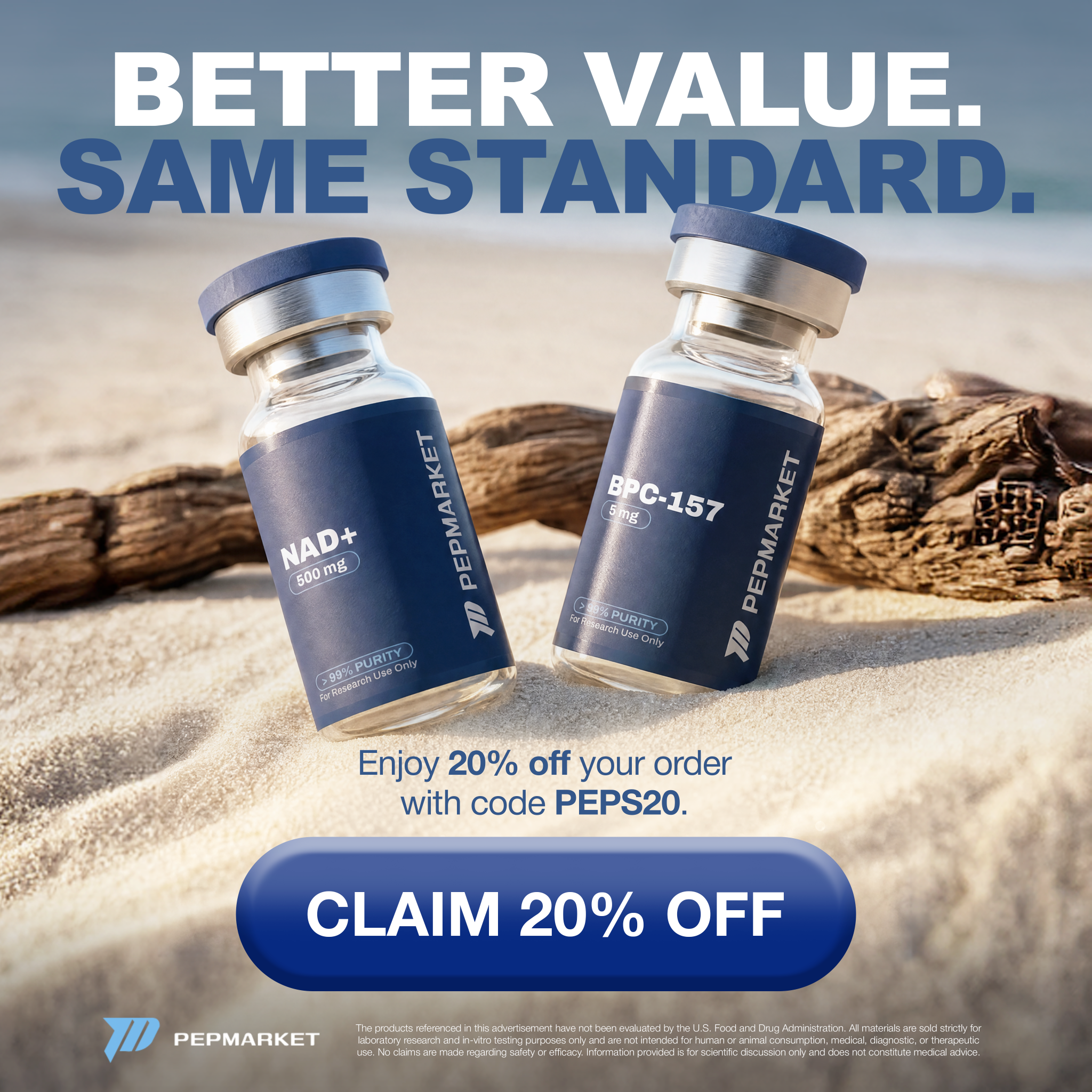 Pep Market Facebook ad: Save 20% With PEPS20