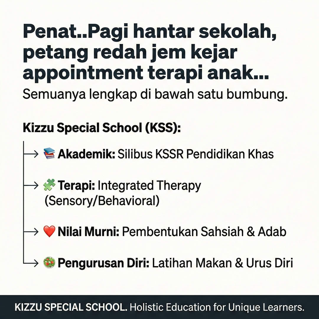 Kizzu Special School Facebook ad: Sekolah Pendidikan Khas -> Alam Impian