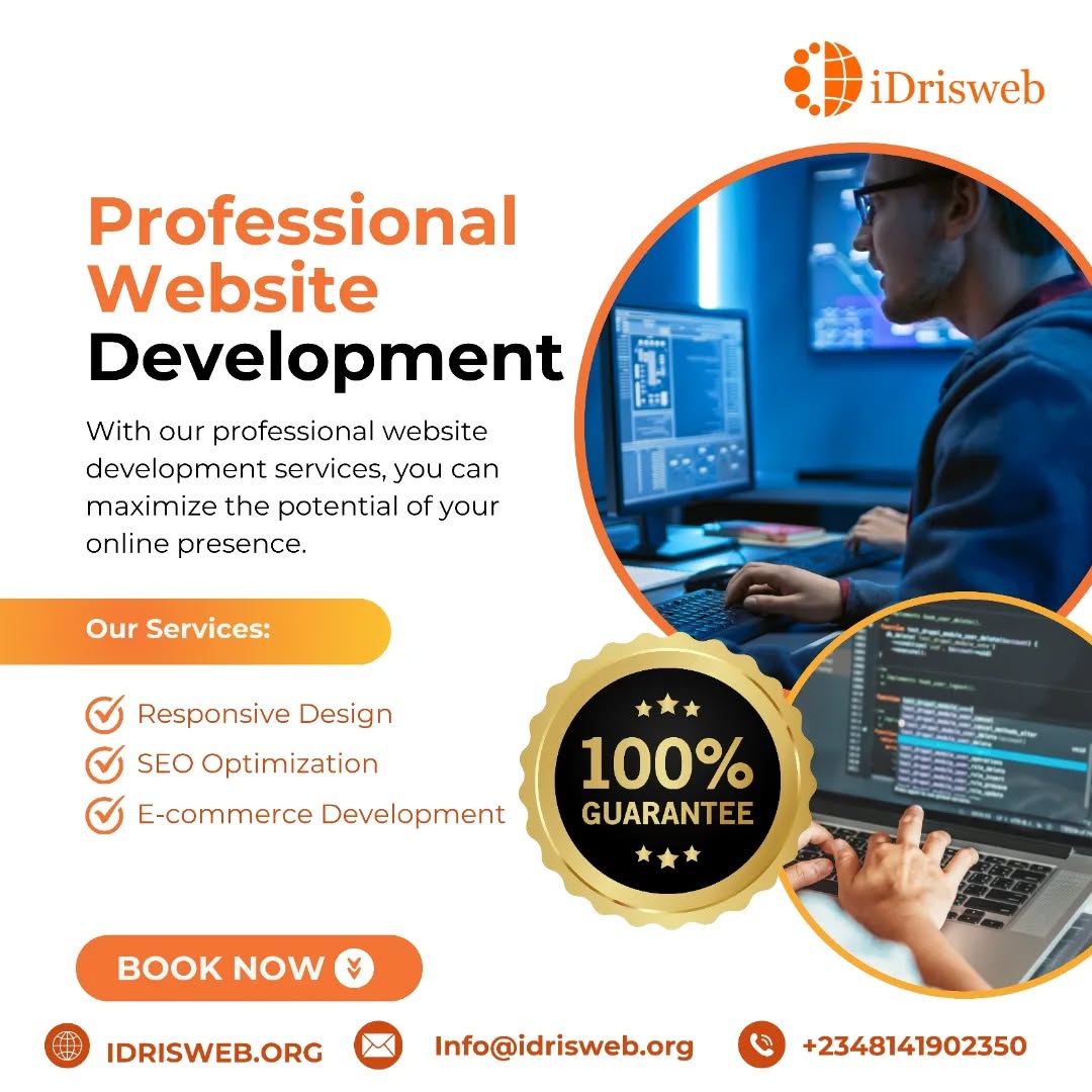 IdrisWeb Facebook ad: Take your business online with confidence!