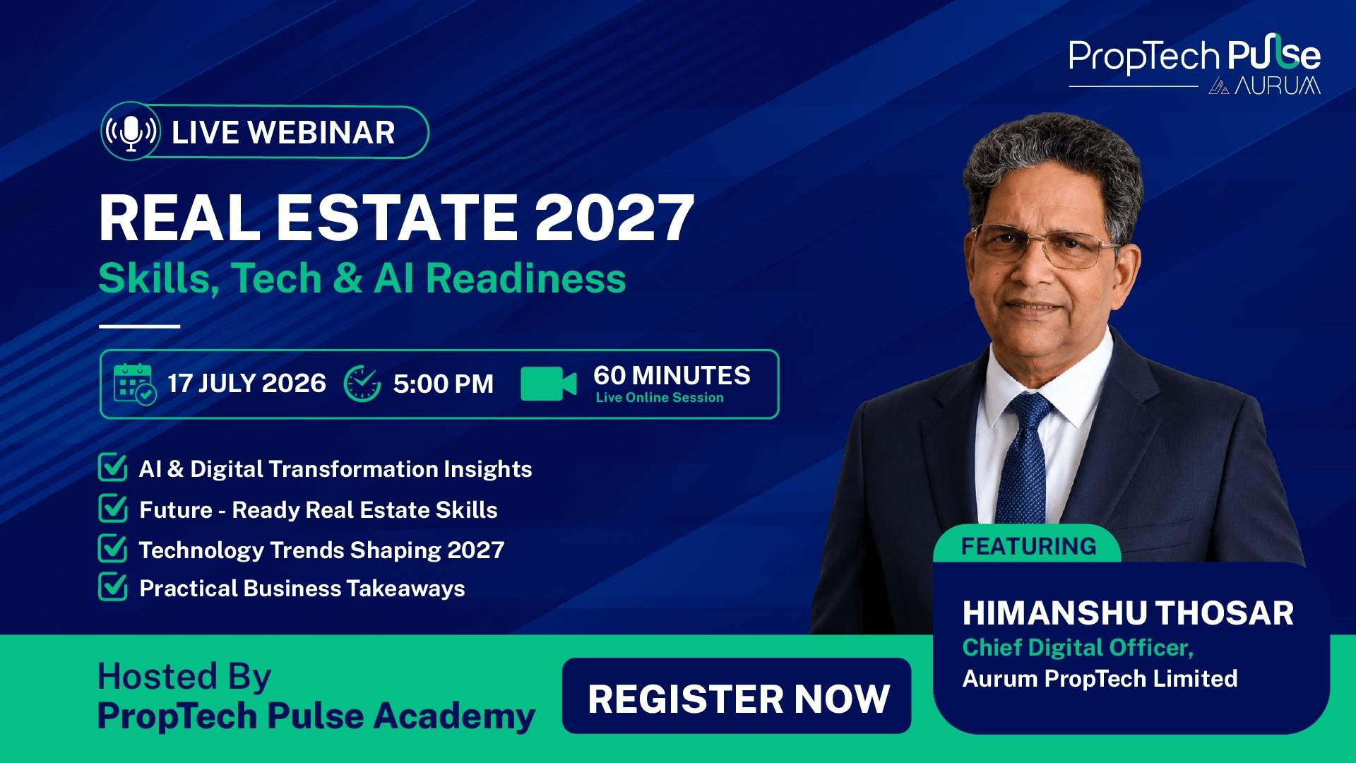 Aurum PropTech Limited Facebook ad: Real Estate 2027: AI & Tech Readiness