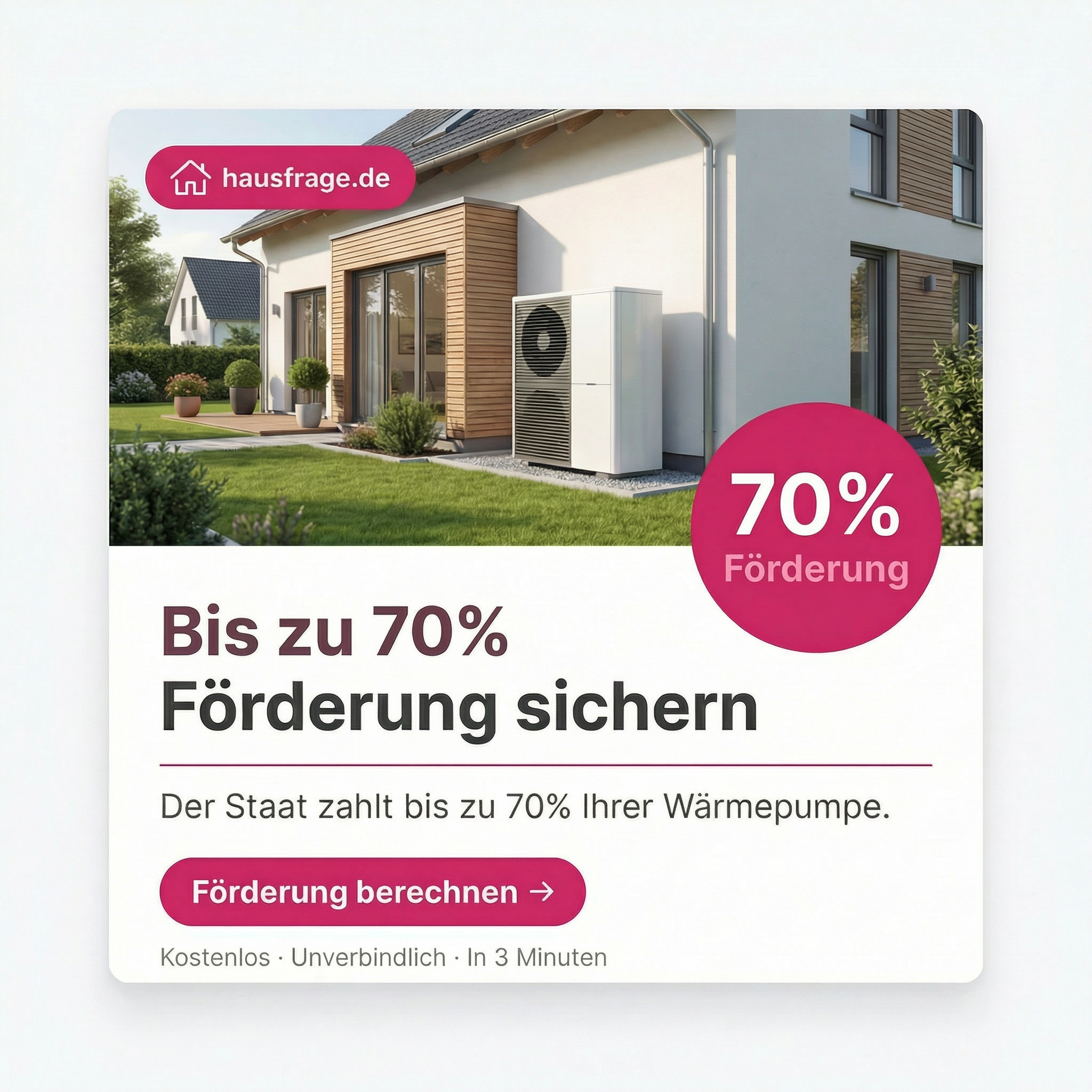 Hausfrage Facebook ad