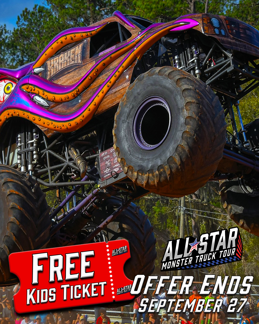 All Star Monster Truck Tour Facebook ad