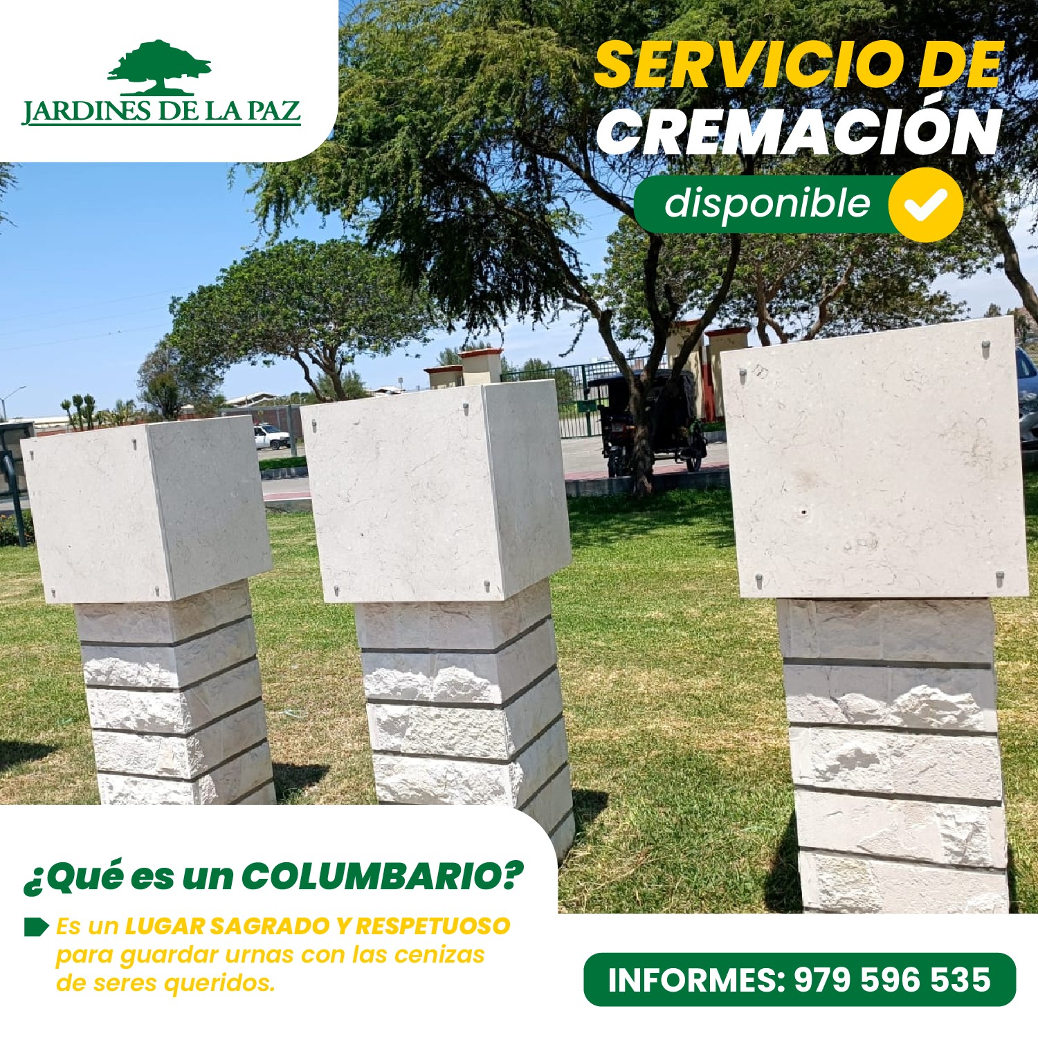 Jardines de la Paz Cremaciones - Chiclayo Facebook ad: ¿Qué es un columbario y para qué sirve?