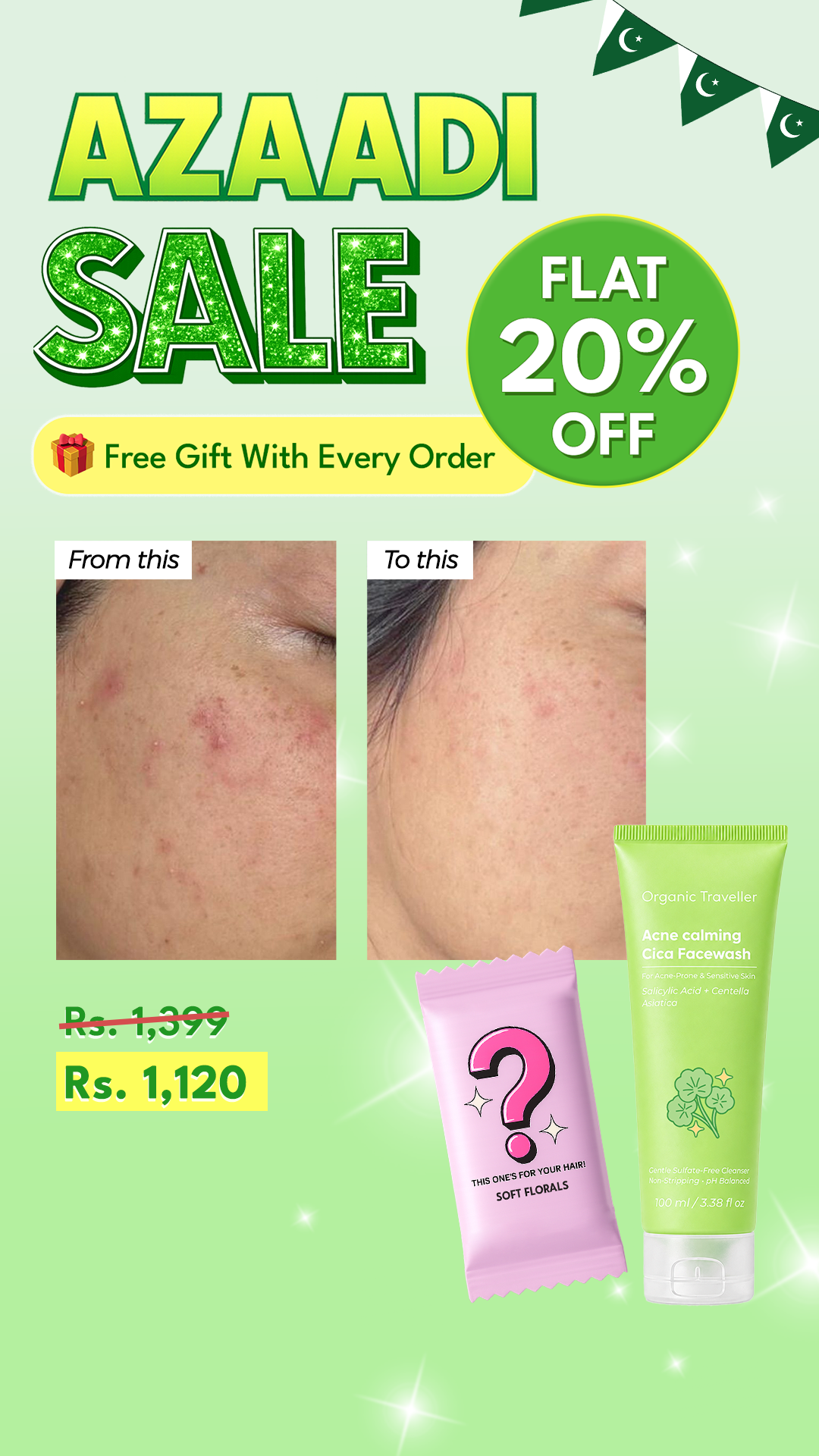 Organic Traveller - Skincare Facebook ad