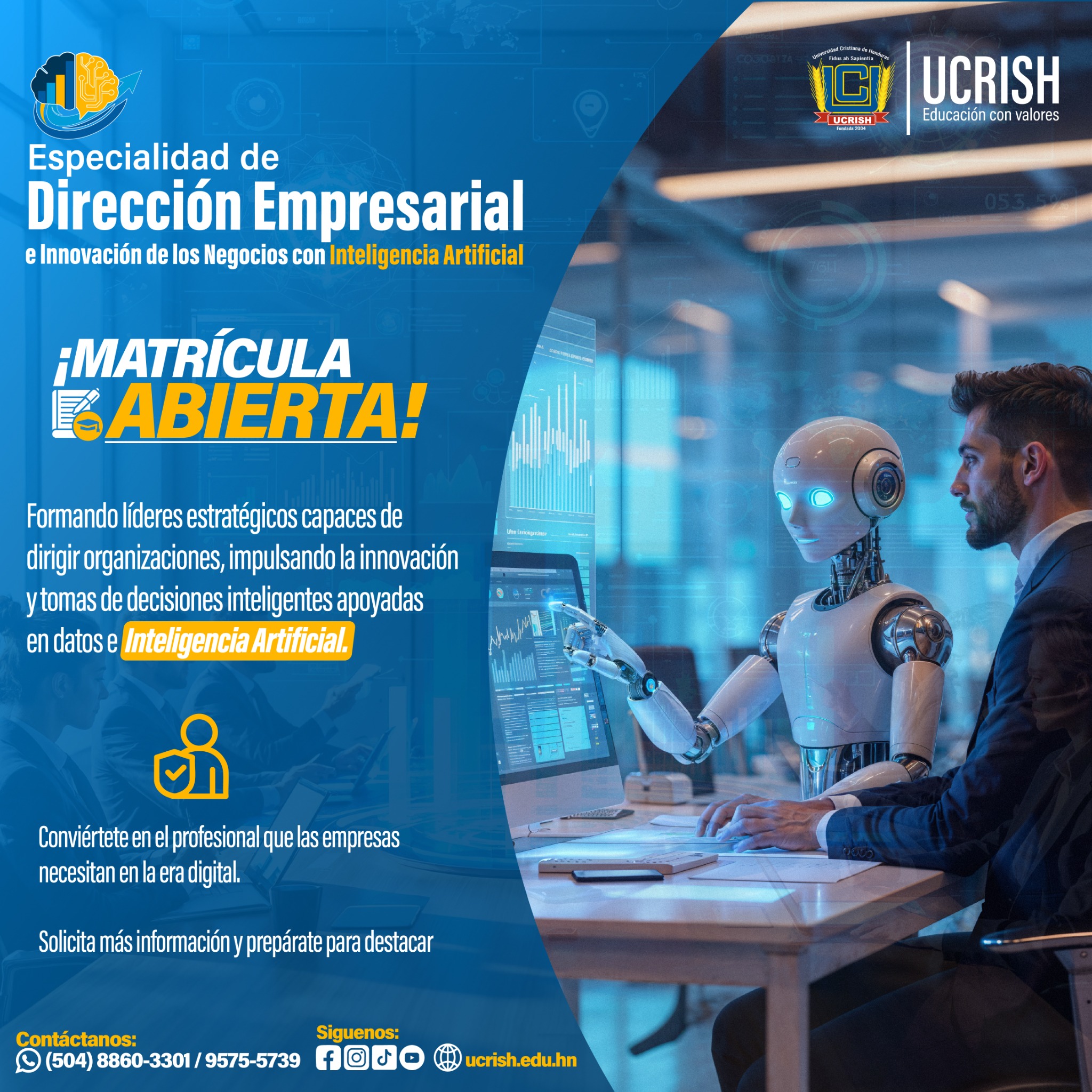 Universidad Cristiana de Honduras - Ucrish Facebook ad: Impulsa tu futuro con visión estratégica y tecnología.