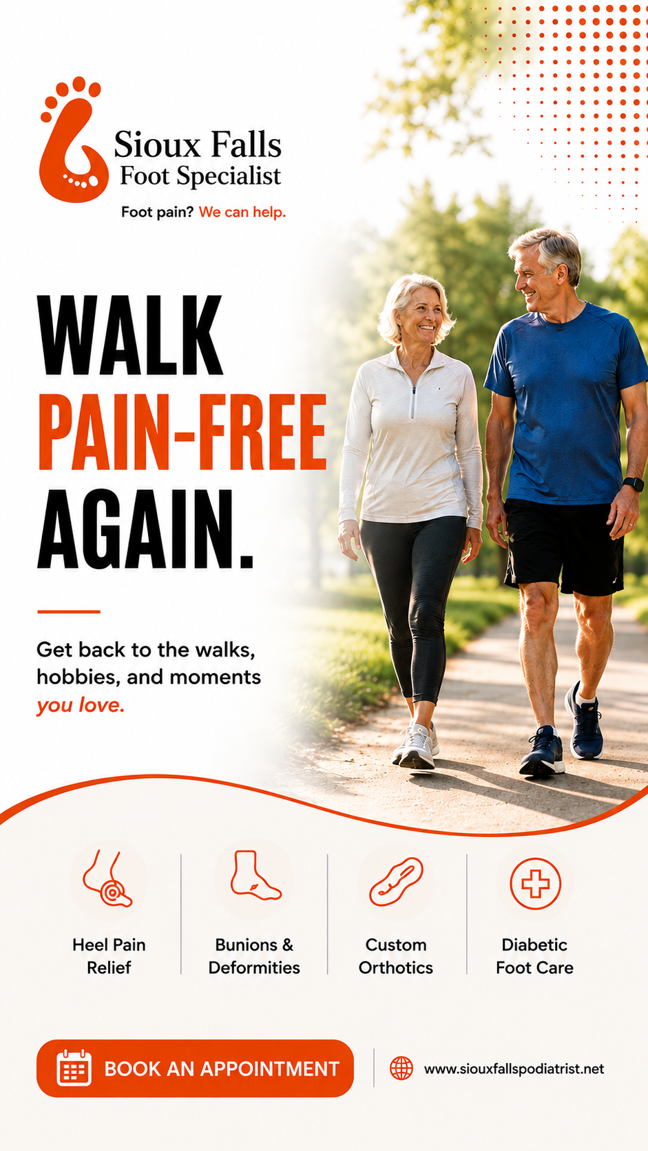Sioux Falls Foot Specialists Facebook ad from Aug 4, 2026