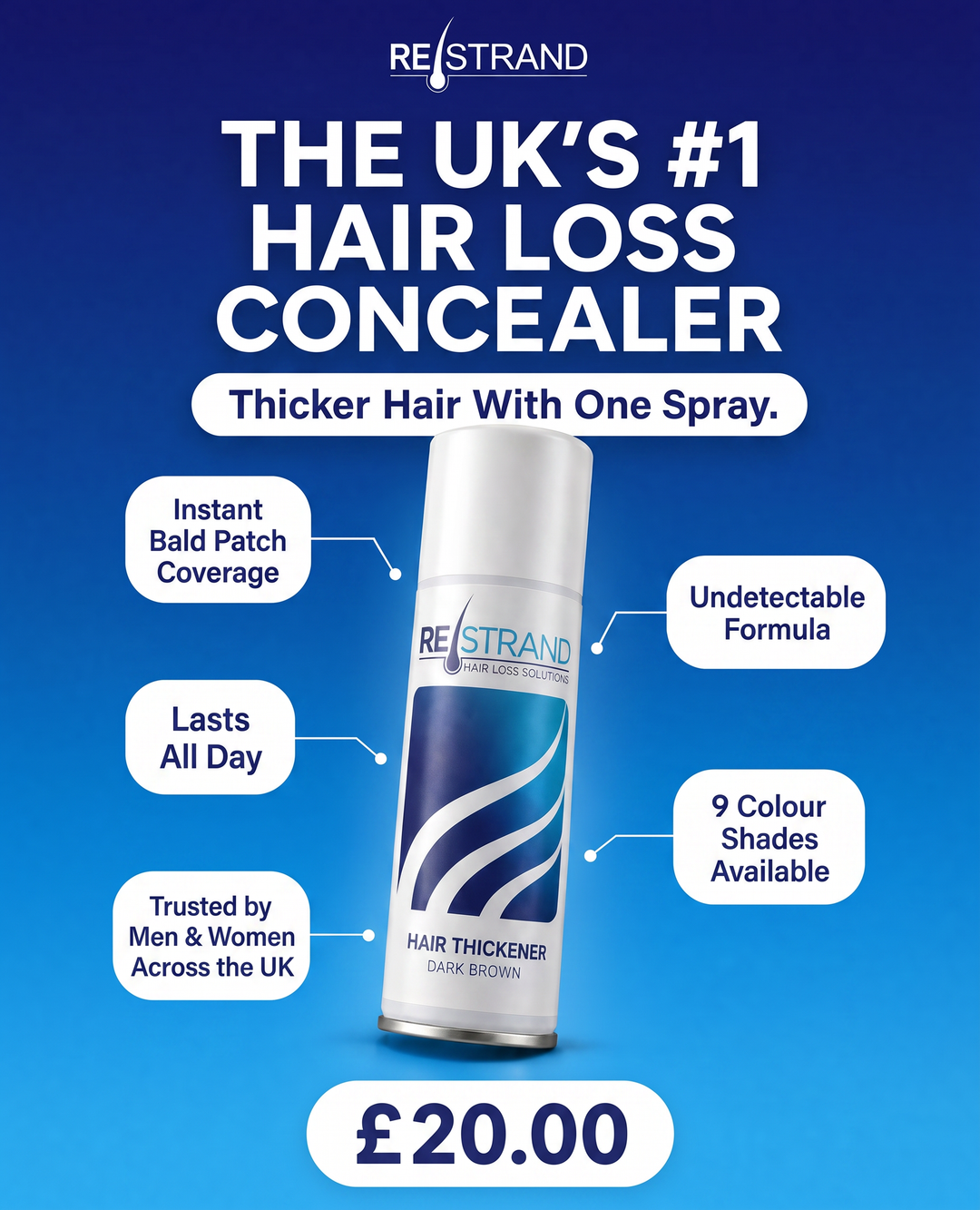 Instant Hair Thickening Spray Facebook ad from Jun 4, 2026