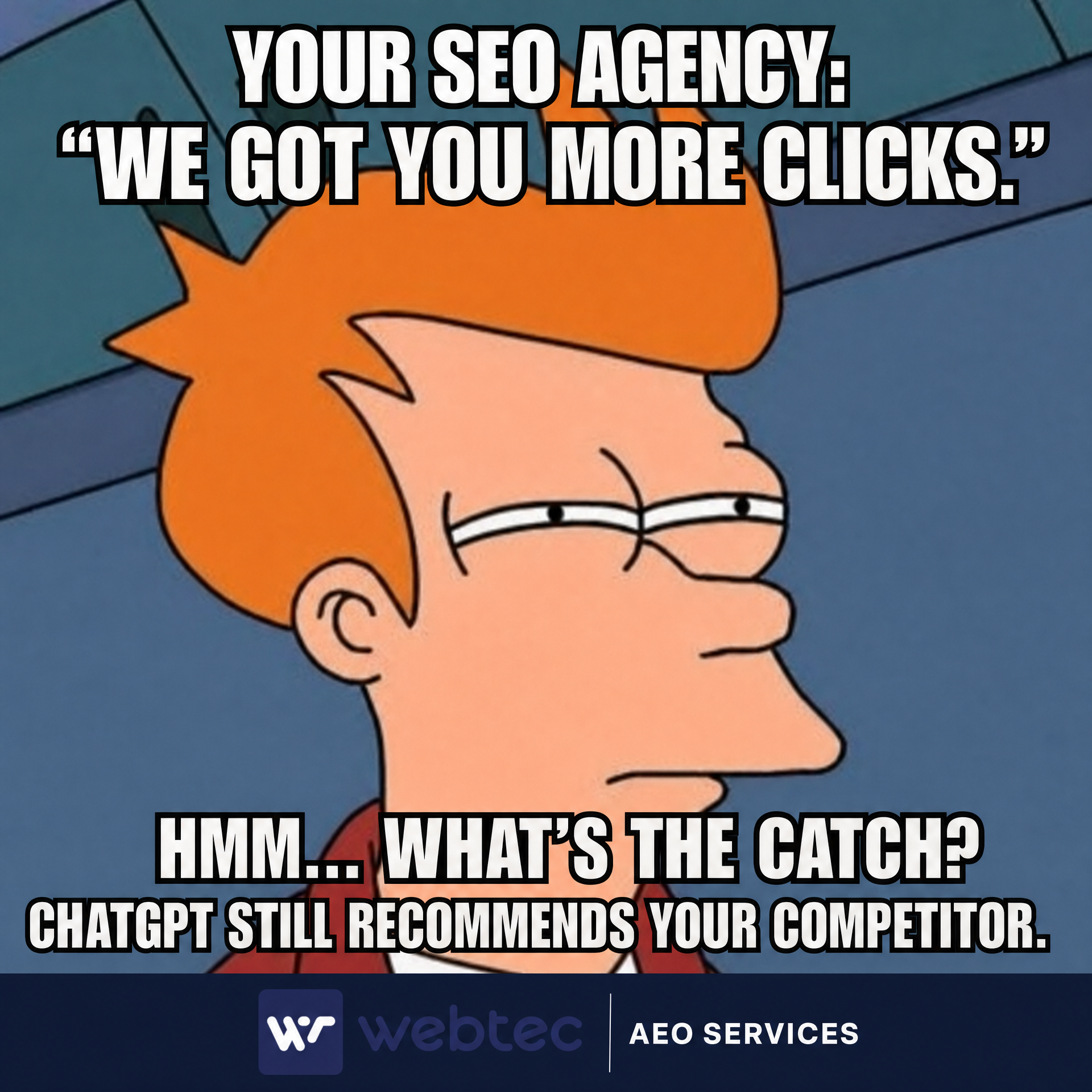 Webtec Facebook ad: If You’re Not the Recommendation, Your Competitor Is.