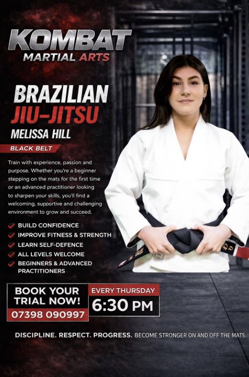 Kombat Martial Arts - Birmingham UK Facebook ad: Brazilian Jiu-Jitsu for Adults