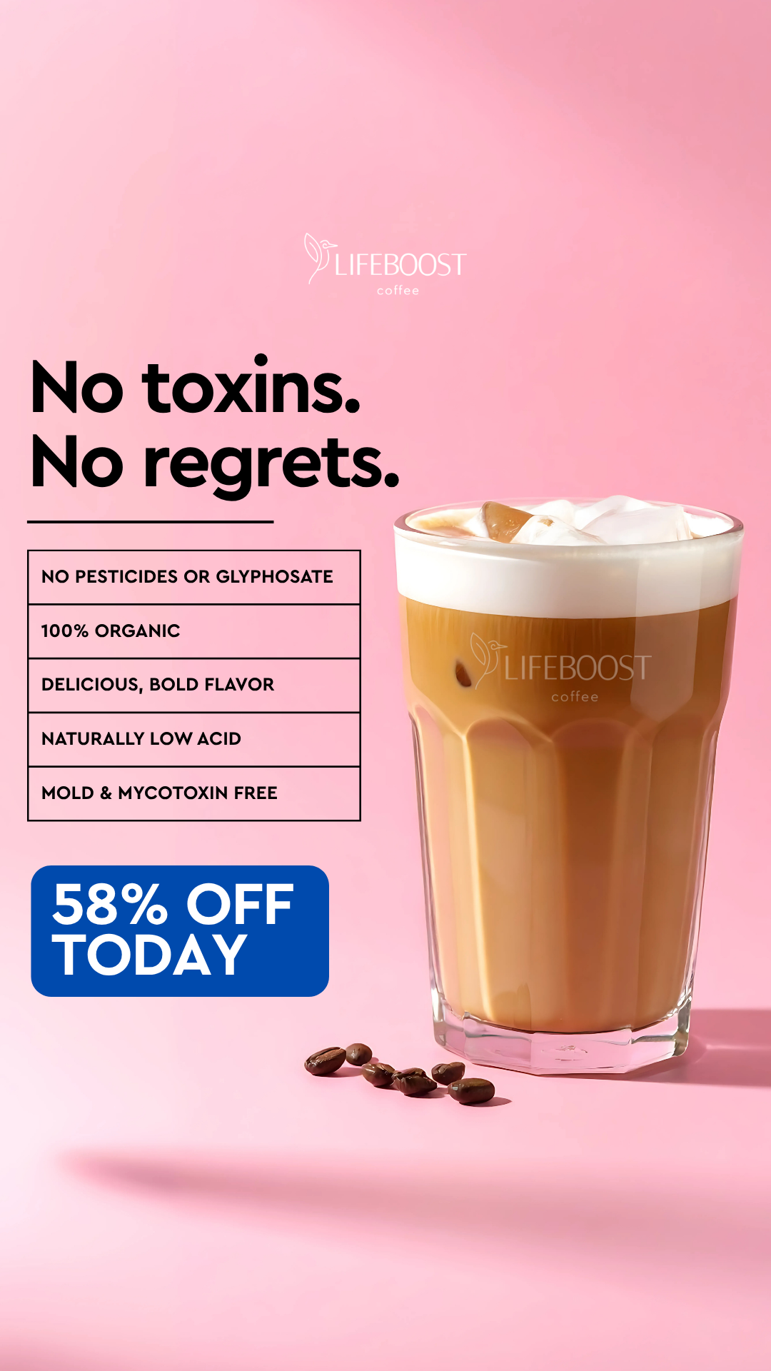 Lifeboost Coffee Facebook ad
